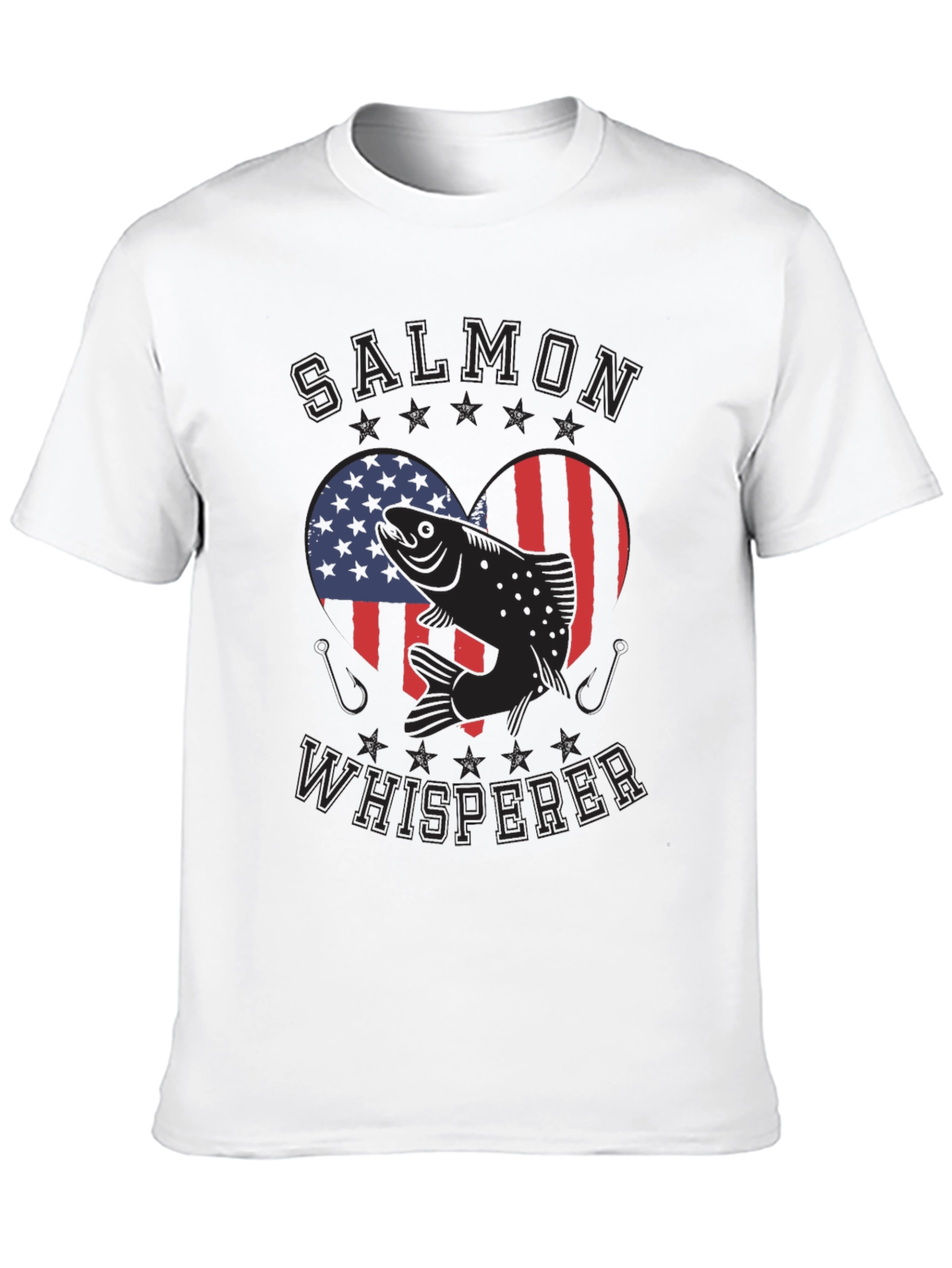 Salmon Whisperer USA Heart T-Shirt