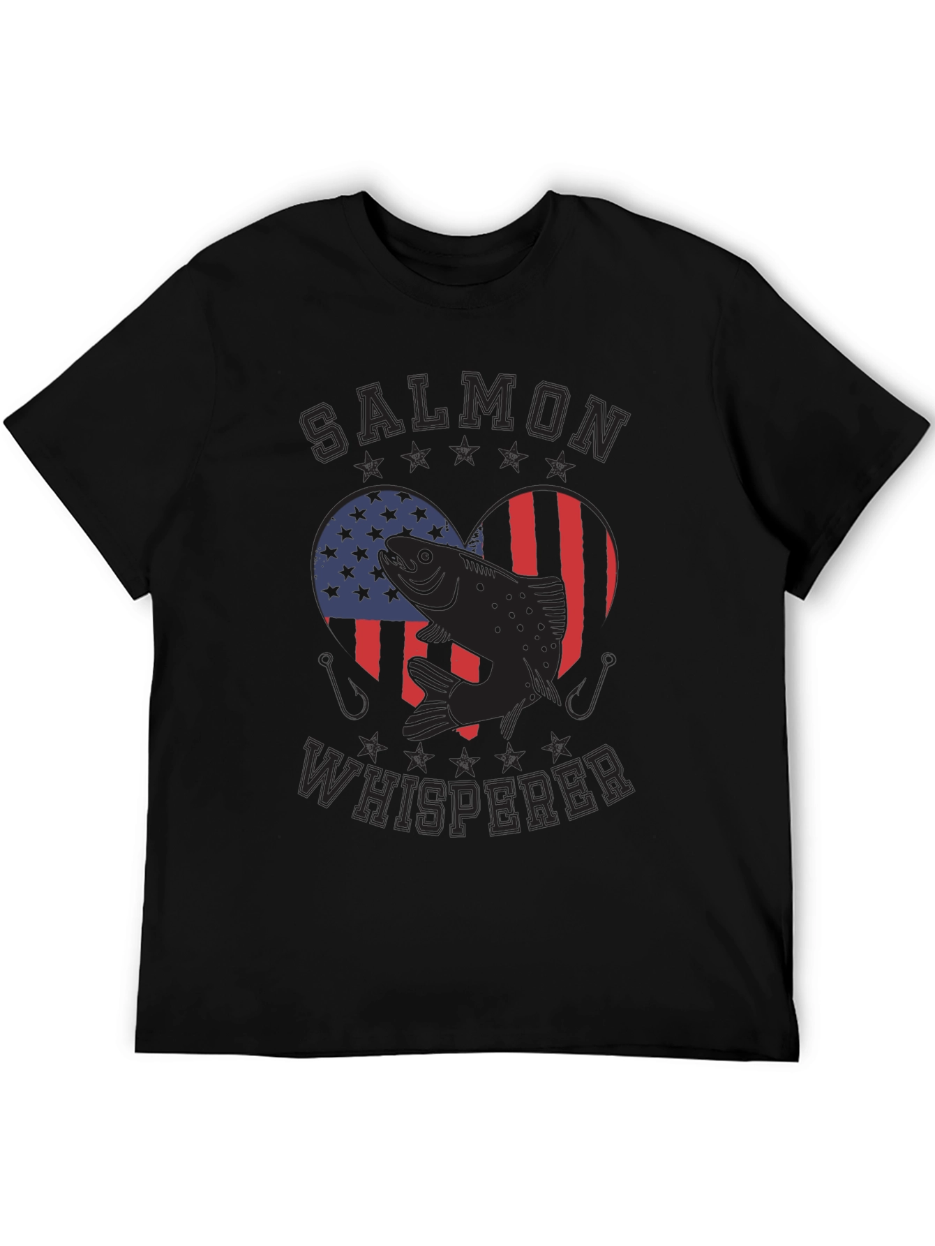 Salmon Whisperer USA Heart T-Shirt