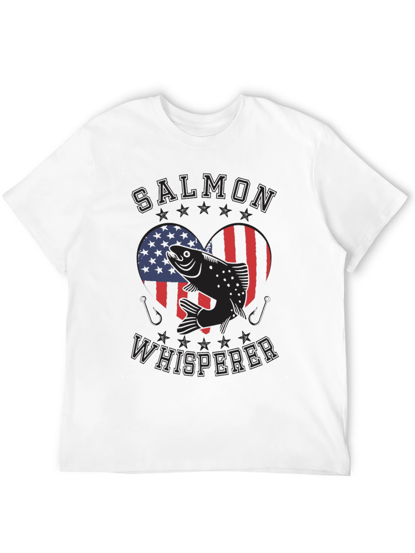 Salmon Whisperer USA Heart T-Shirt