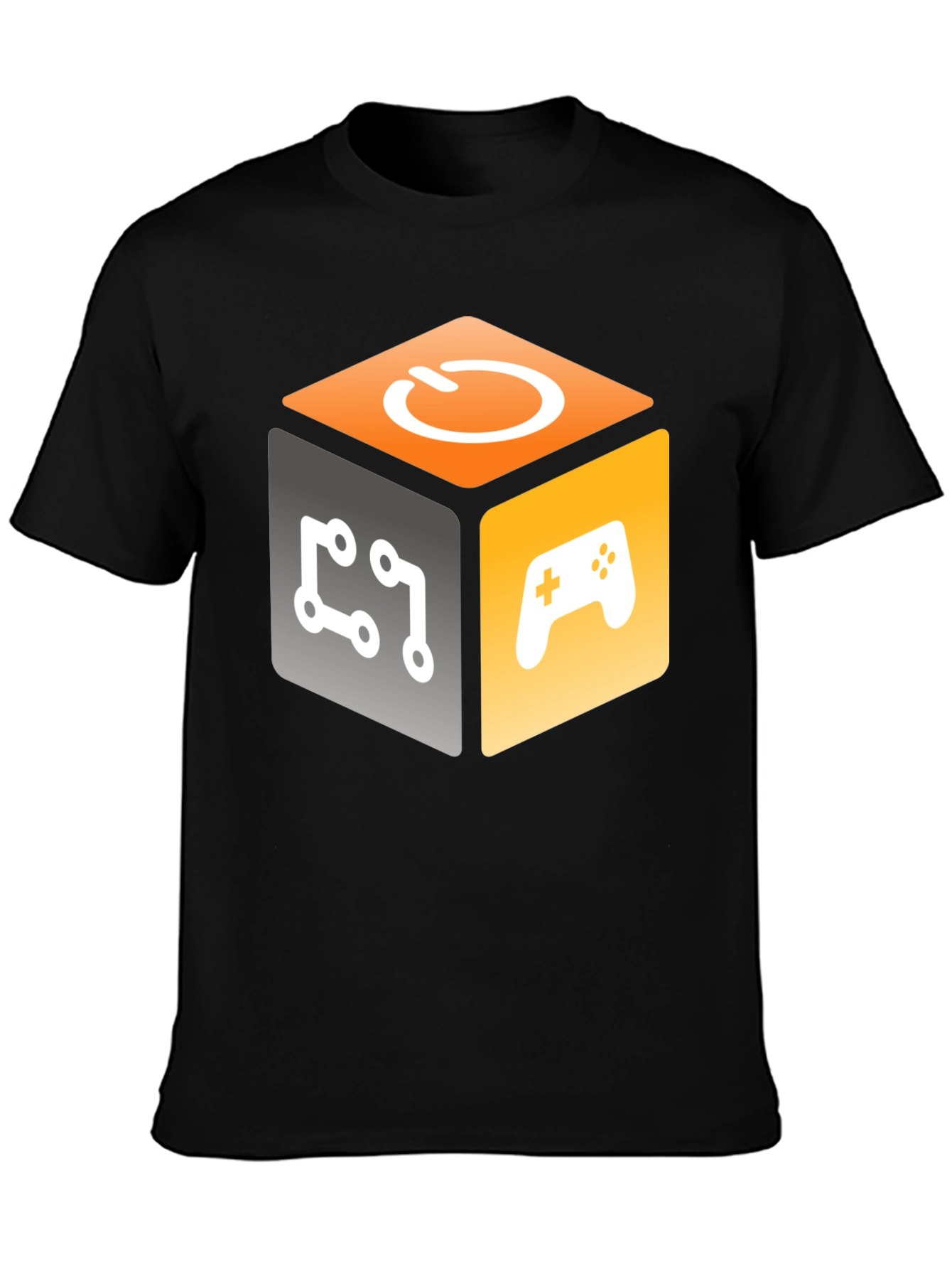 Gamer Cube Graphic T-Shirt - Geeky Style