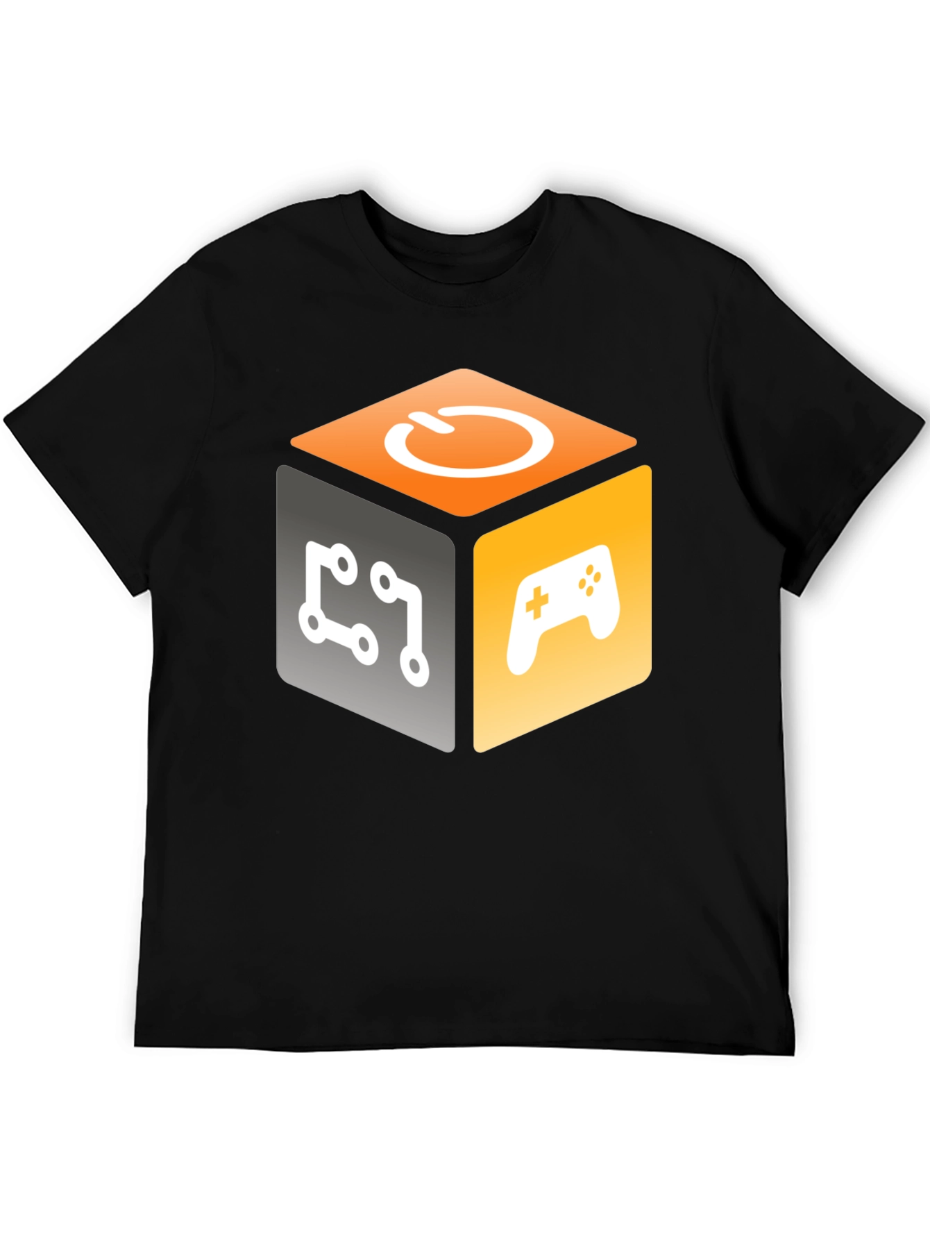 Gamer Cube Graphic T-Shirt - Geeky Style