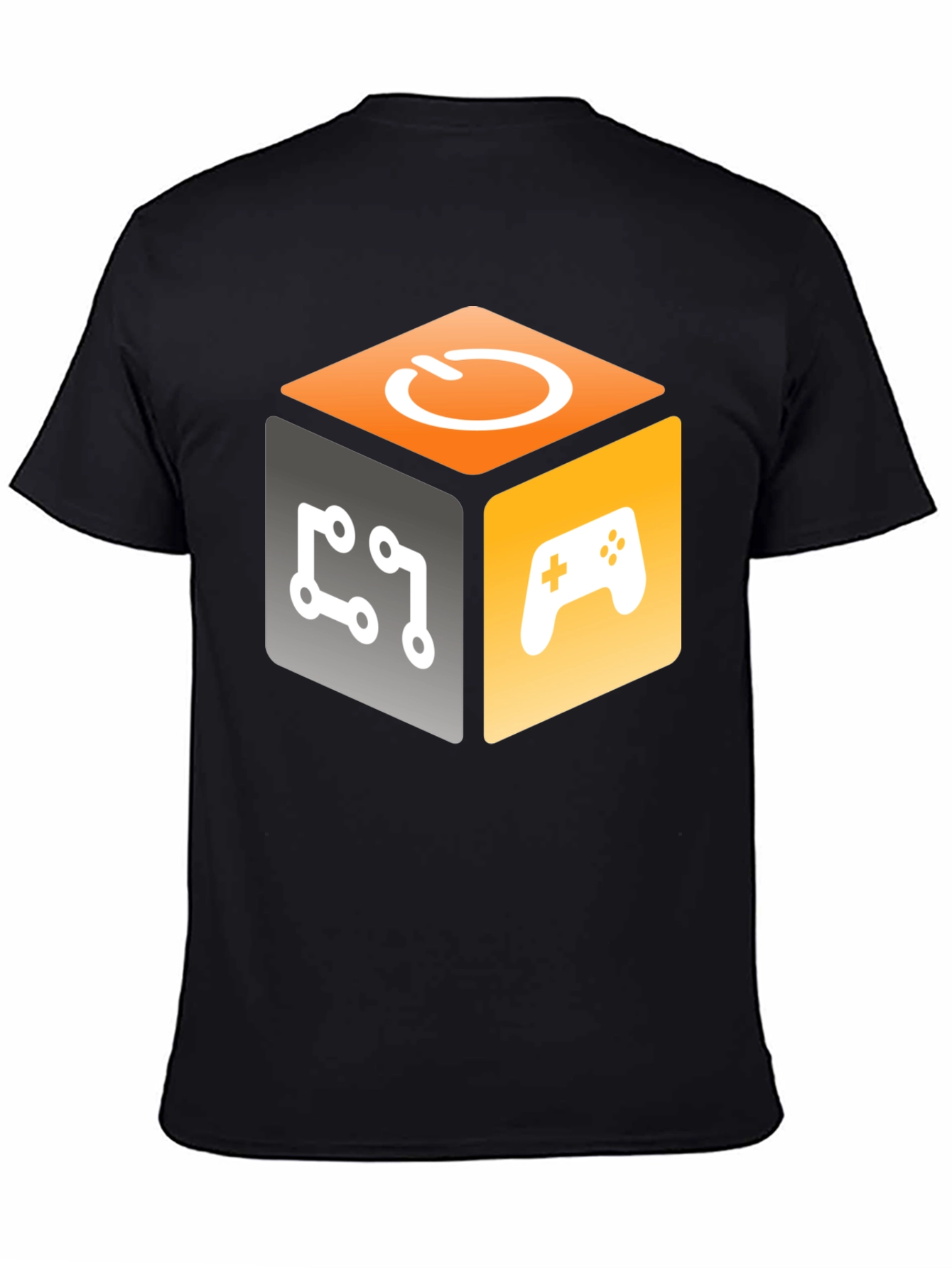 Gamer Cube Graphic T-Shirt - Geeky Style