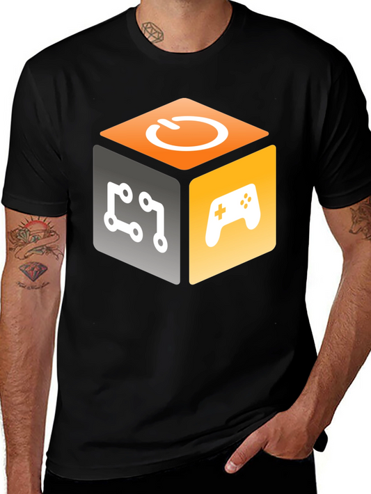 Gamer Cube Graphic T-Shirt - Geeky Style