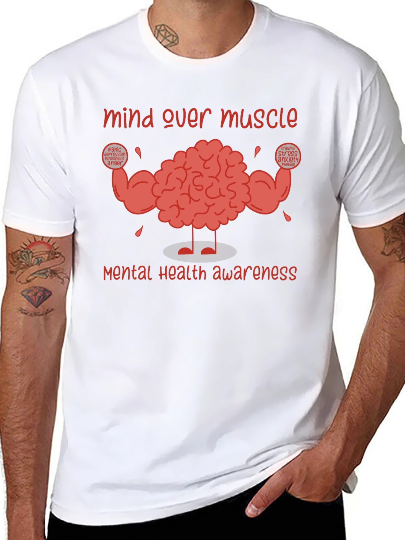 Mind Over Muscle Mental Health Awareness T-Shirt