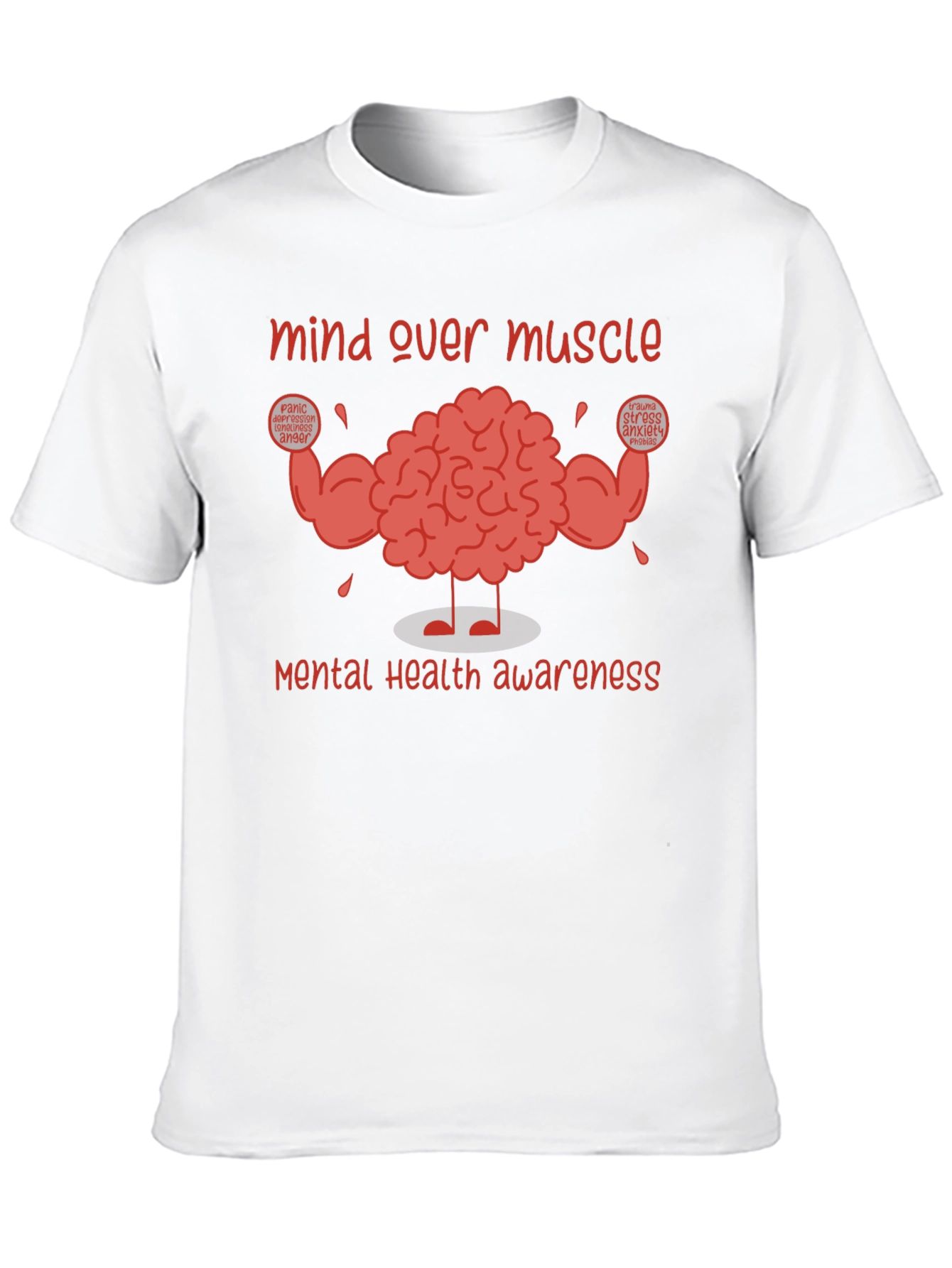 Mind Over Muscle Mental Health Awareness T-Shirt