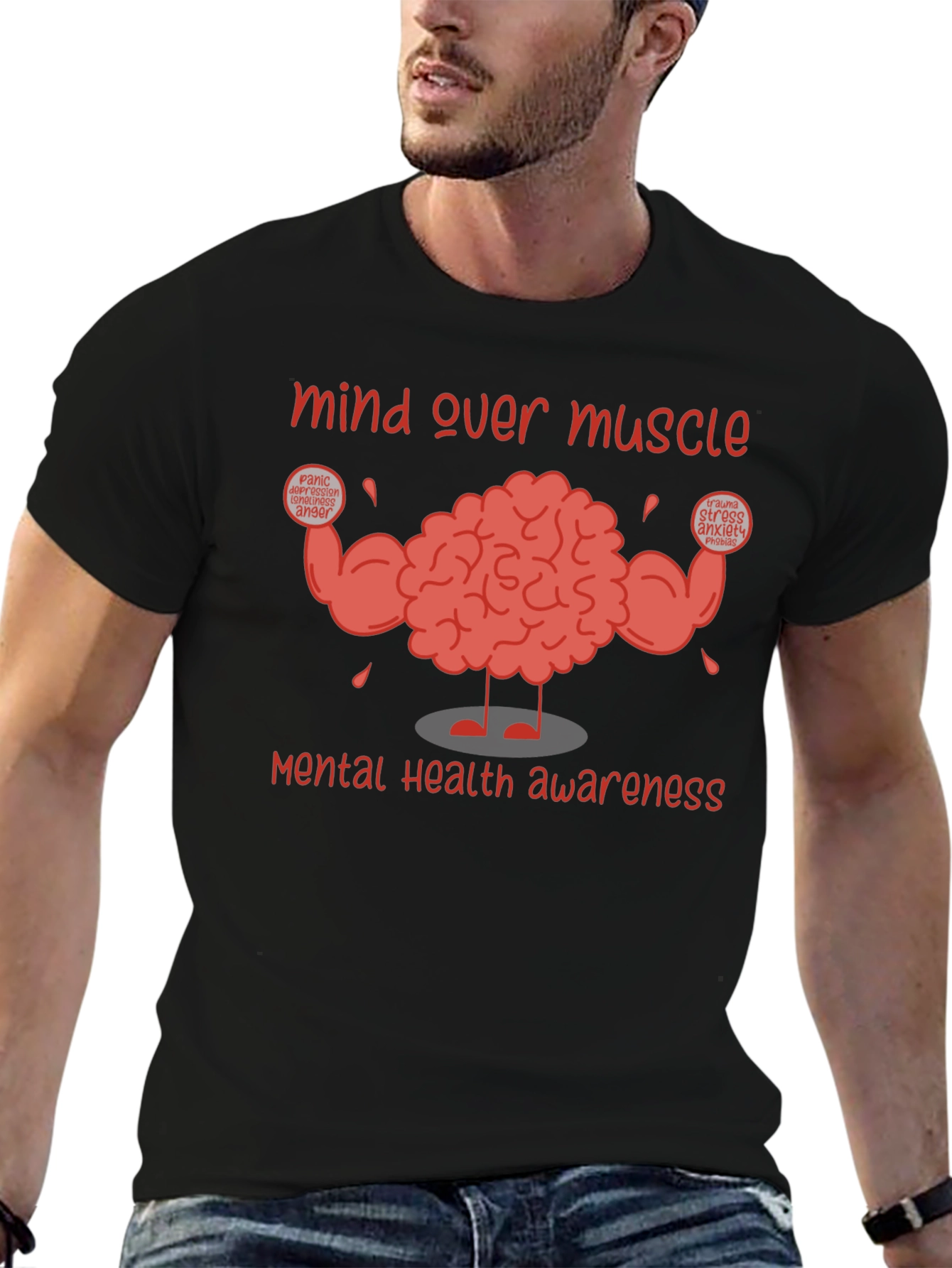 Mind Over Muscle Mental Health Awareness T-Shirt