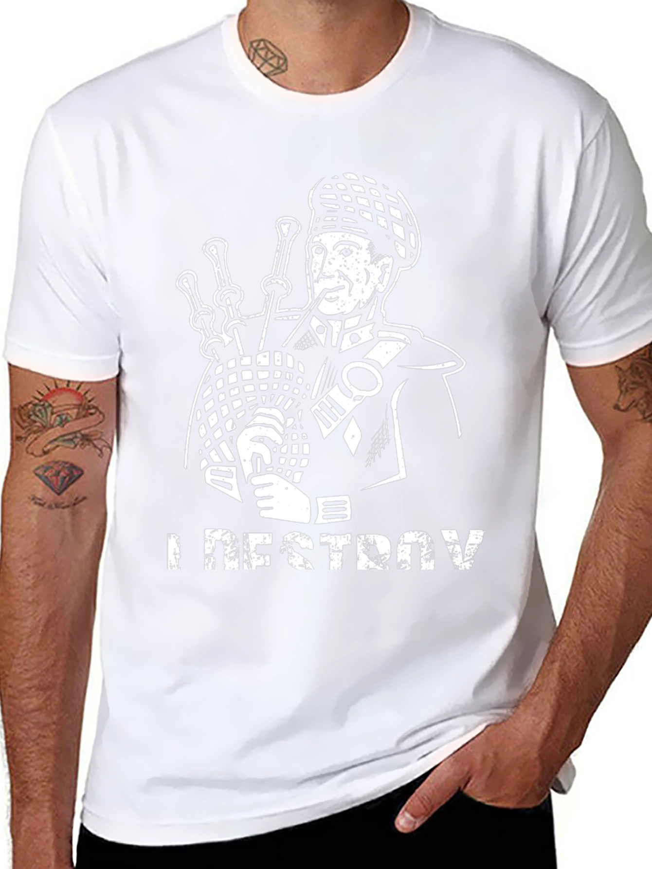 Bagpipe T-Shirt - I Destroy Funny Scottish Gift