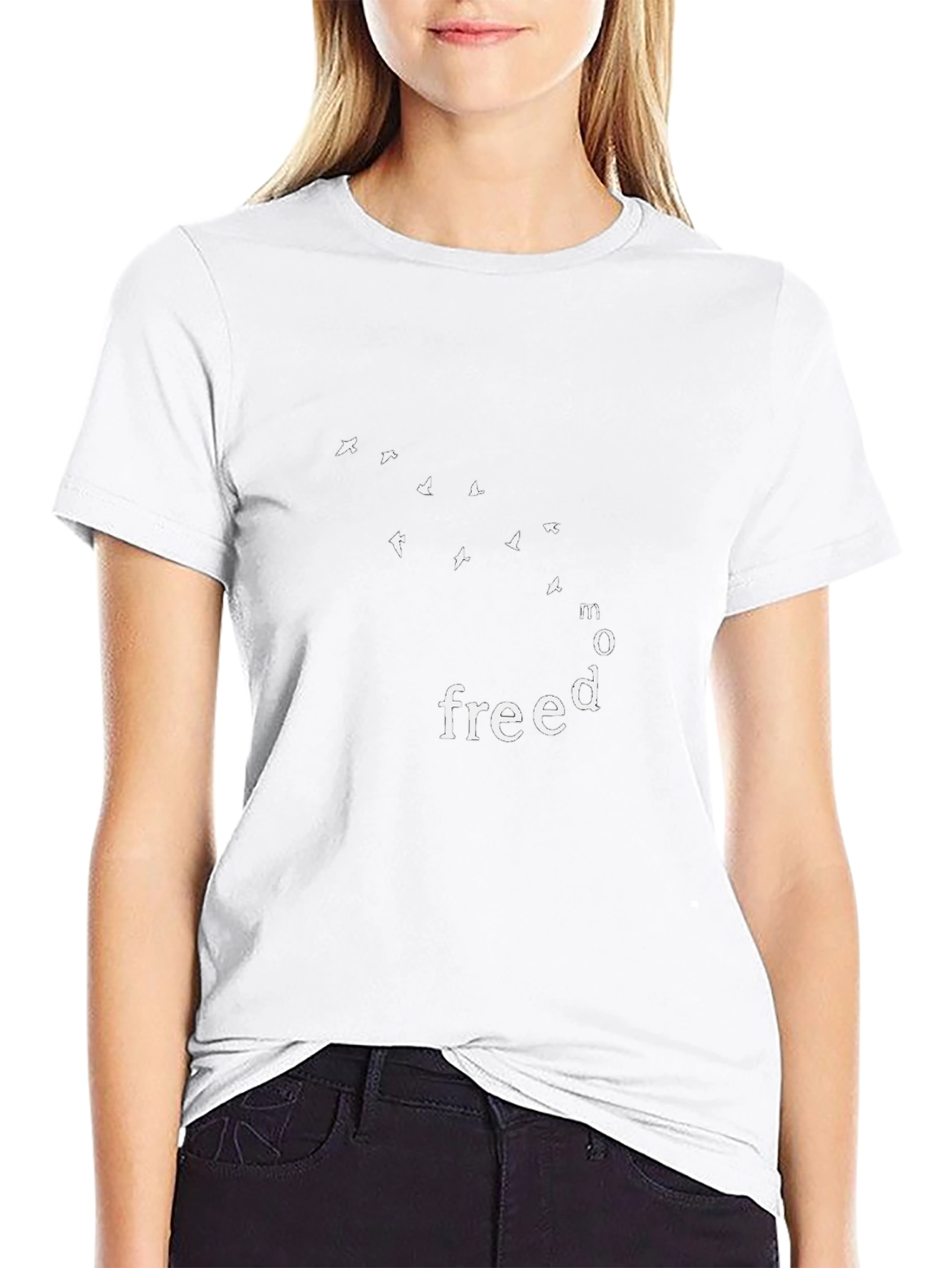 Freedom Birds Graphic Tee - Casual Cotton Comfort