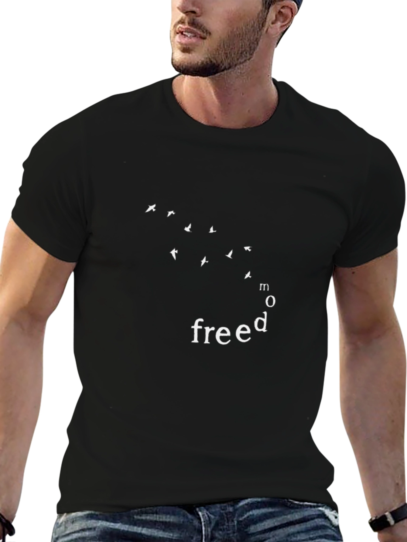 Freedom Birds Graphic Tee - Casual Cotton Comfort