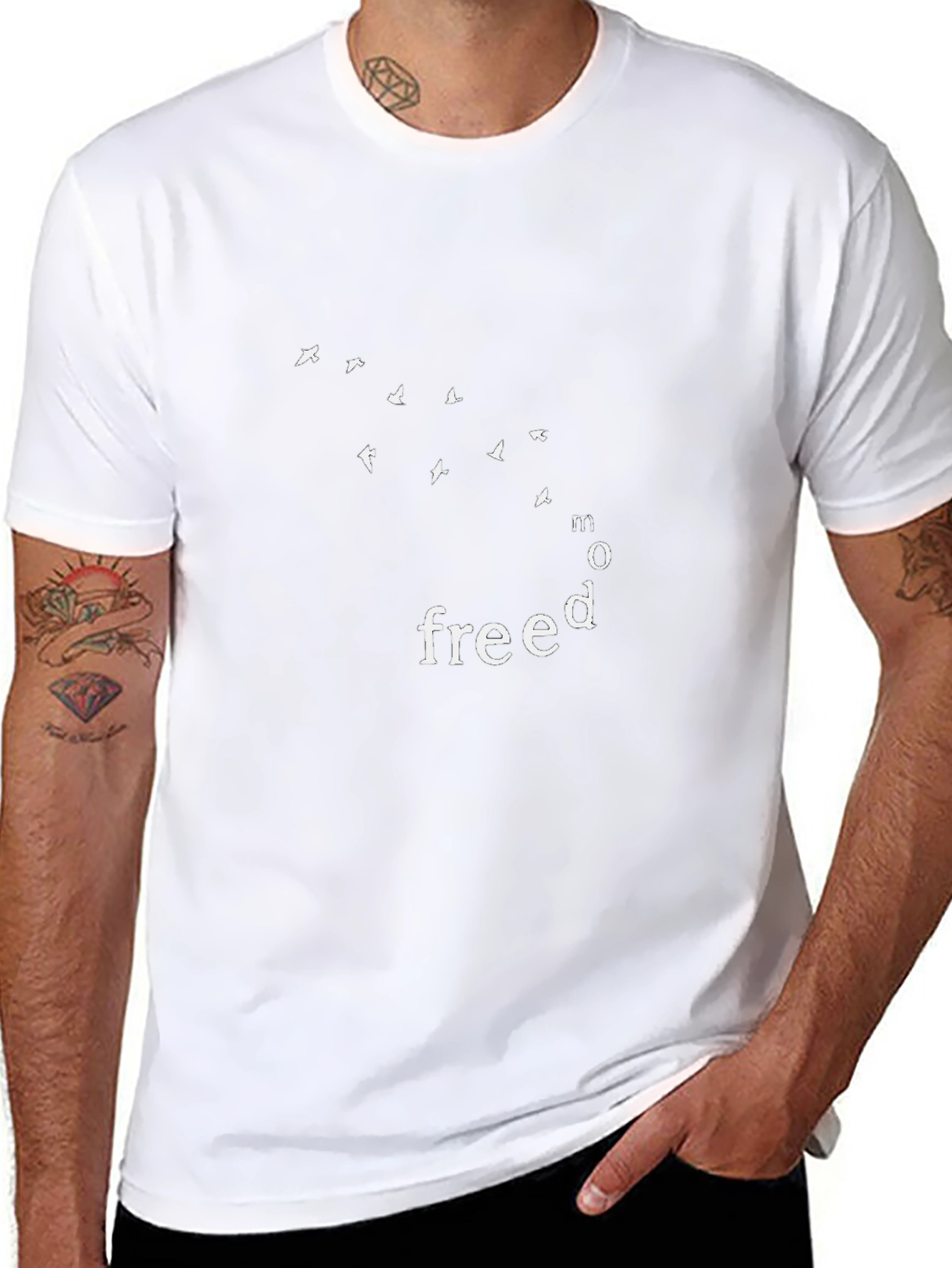 Freedom Birds Graphic Tee - Casual Cotton Comfort