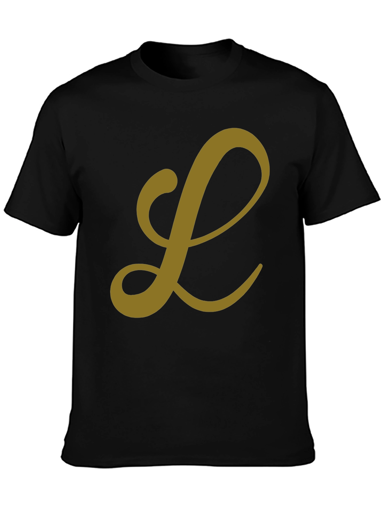 Letter L Graphic Tee - Black