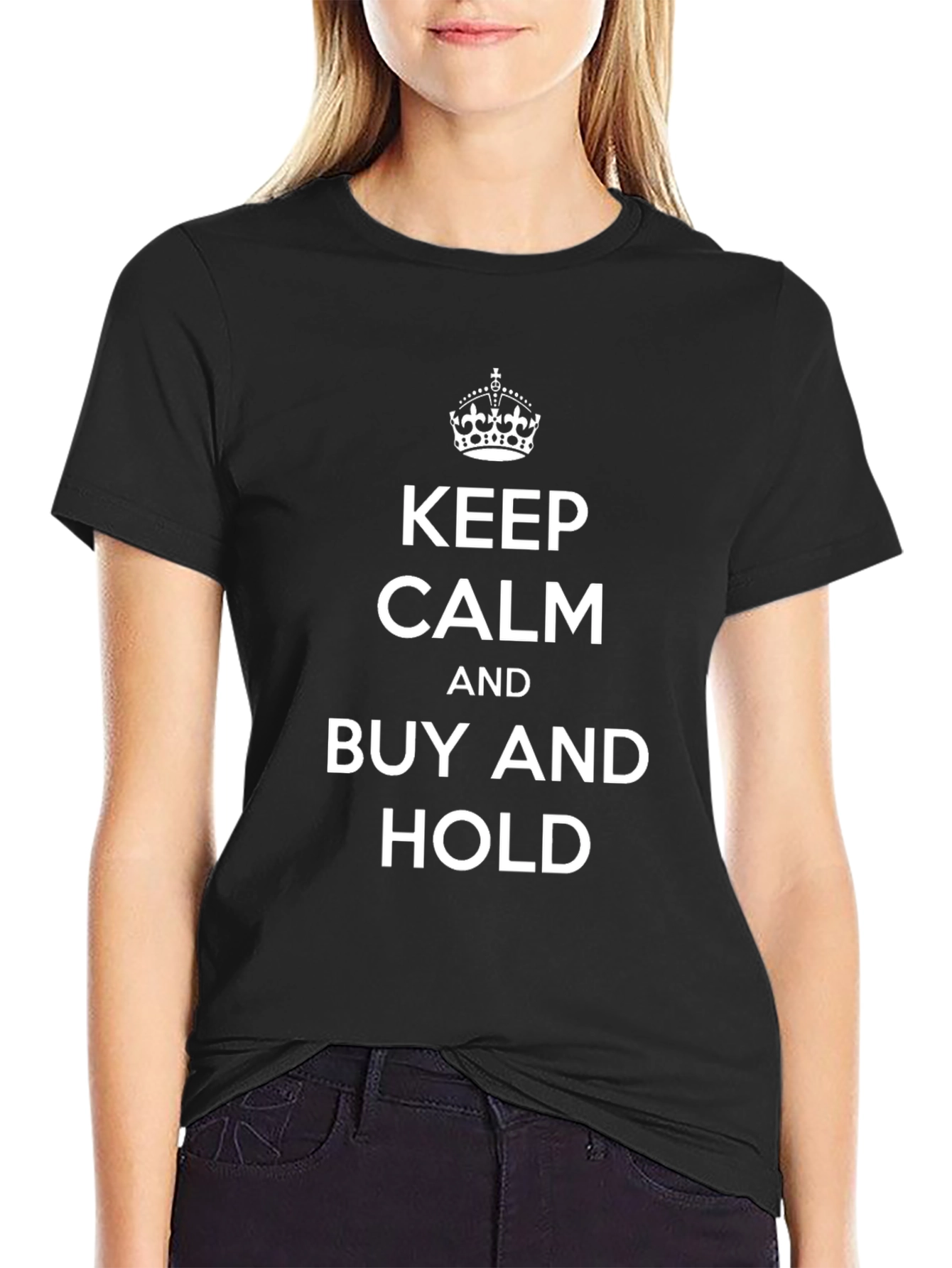 Keep Calm & Buy and Hold T-Shirt - Black