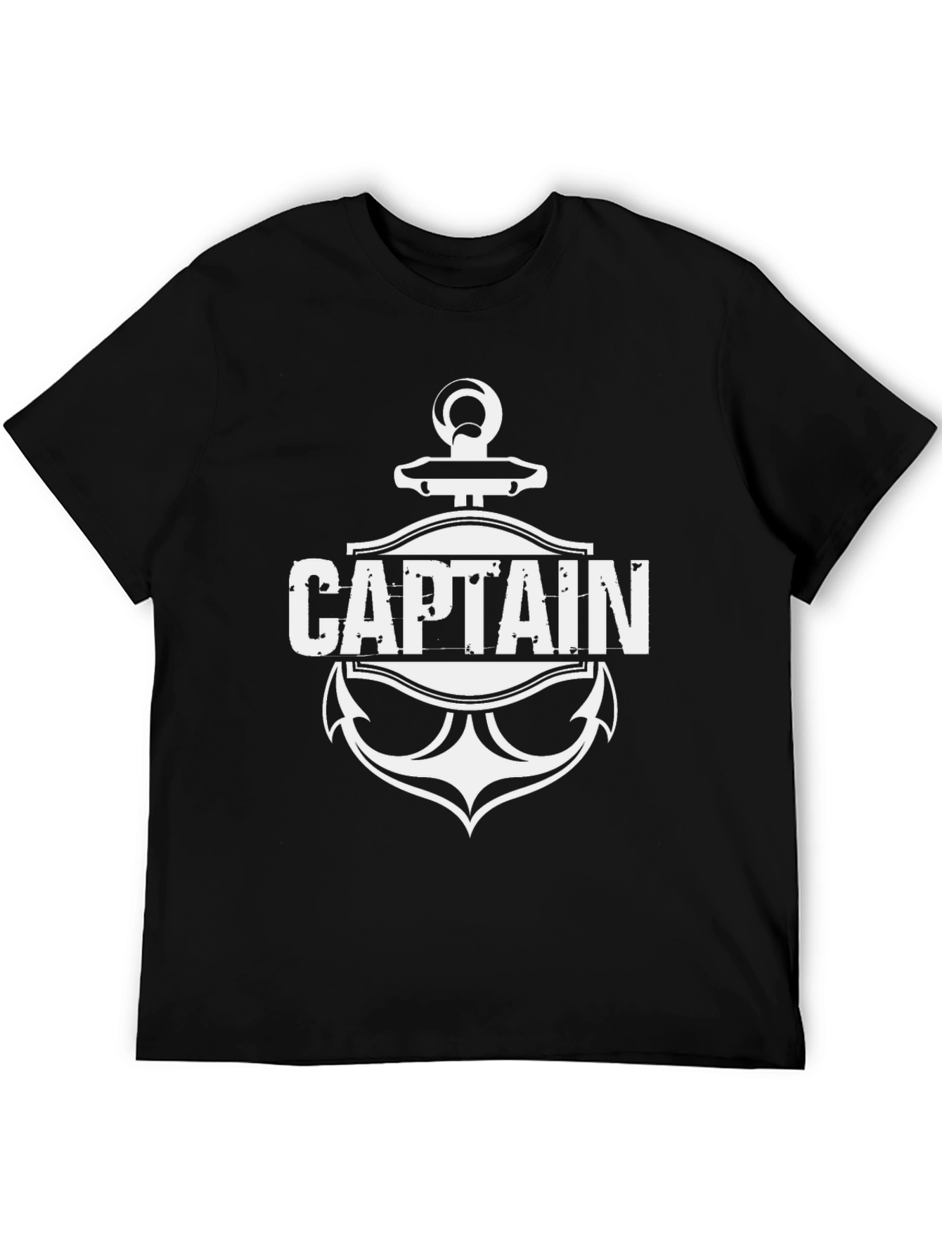 Captain Anchor Graphic T-Shirt - Black