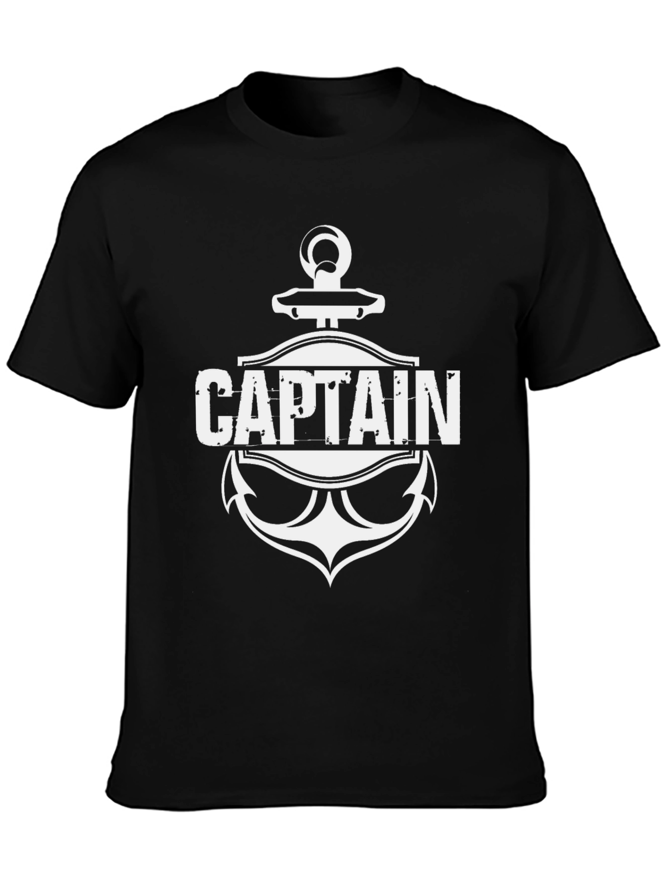 Captain Anchor Graphic T-Shirt - Black