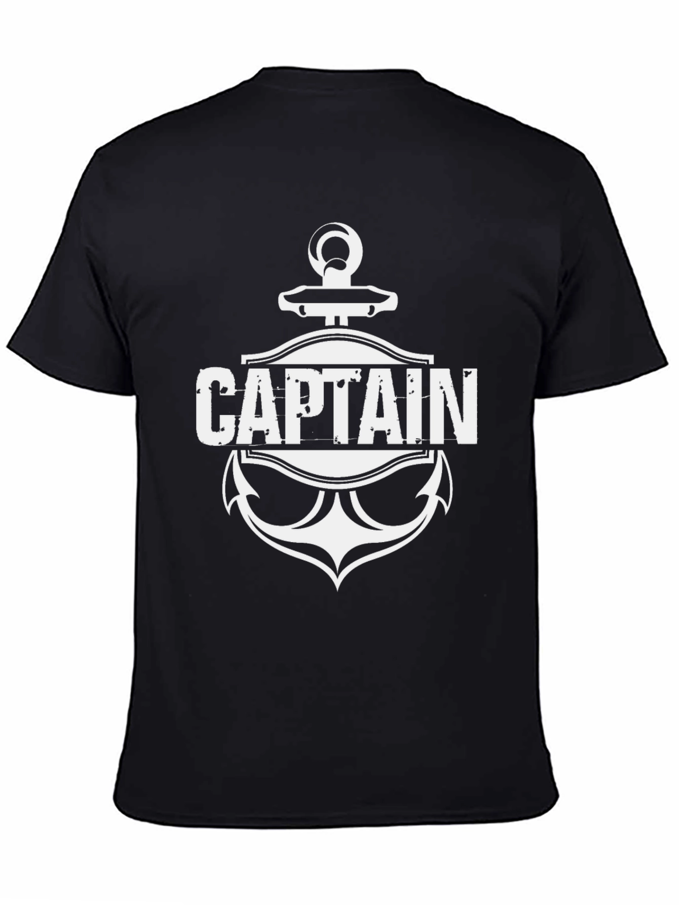 Captain Anchor Graphic T-Shirt - Black
