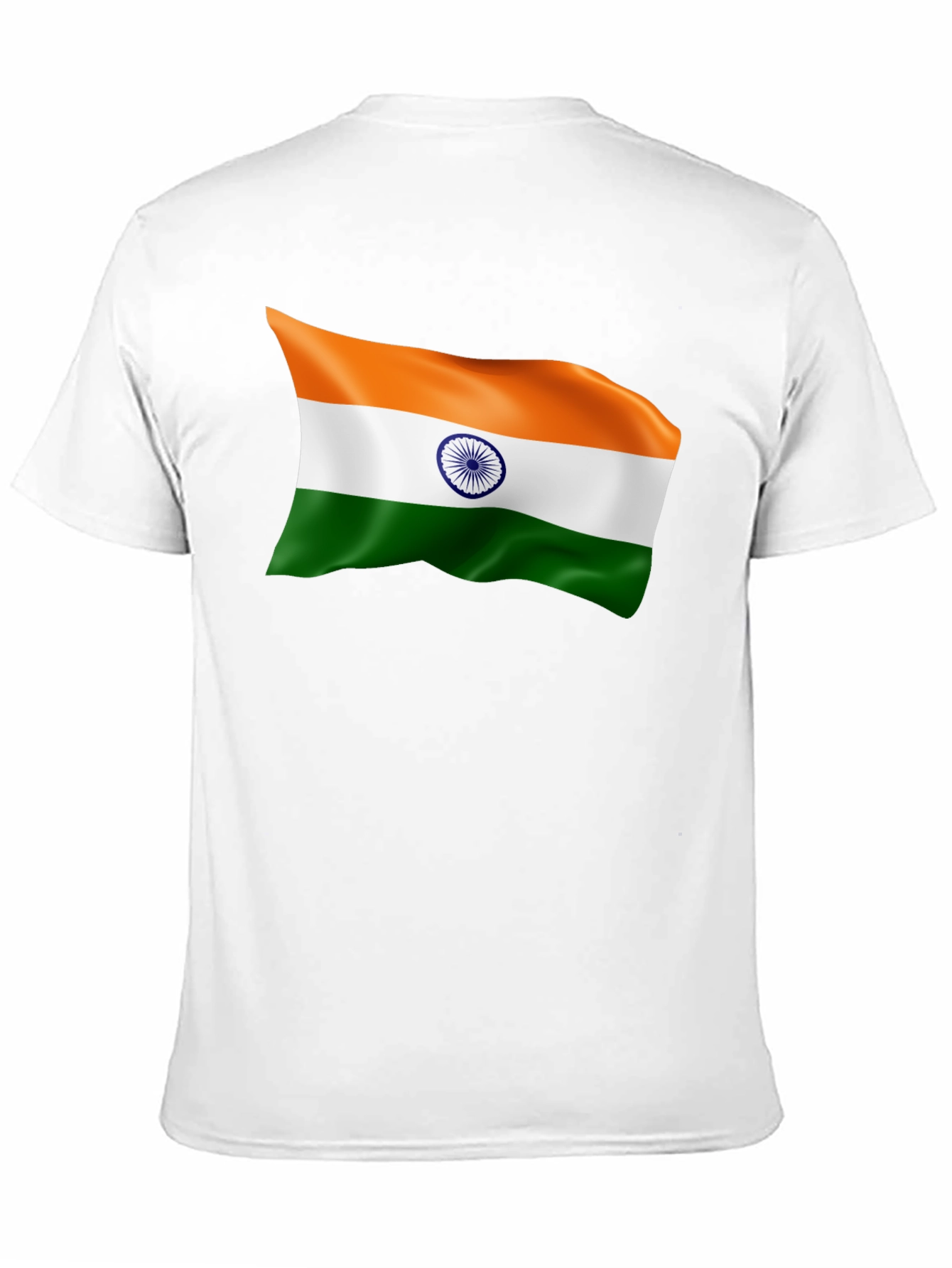 India Flag Graphic Tee - Black Cotton T-Shirt