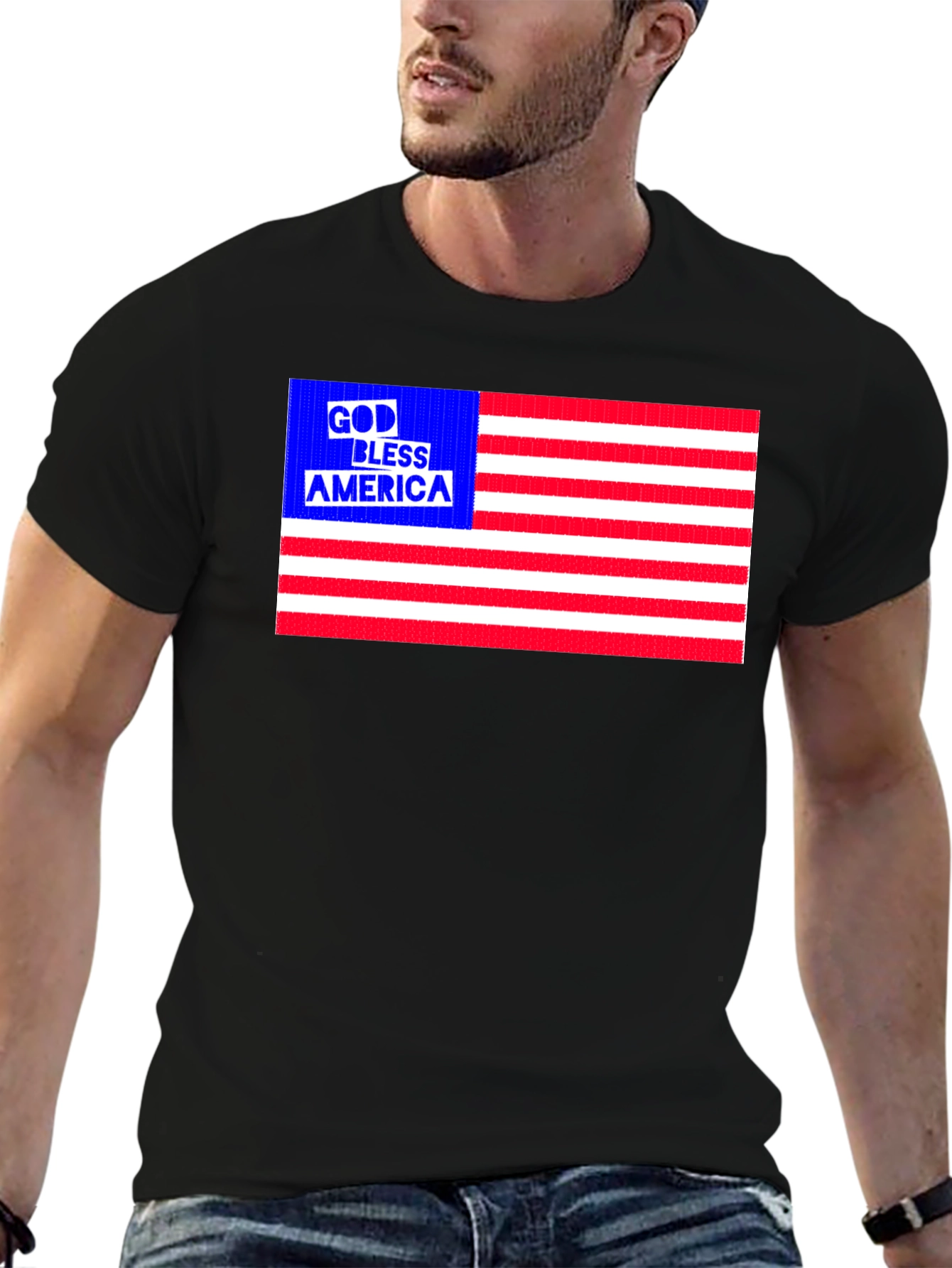 God Bless America Patriotic Graphic Tee