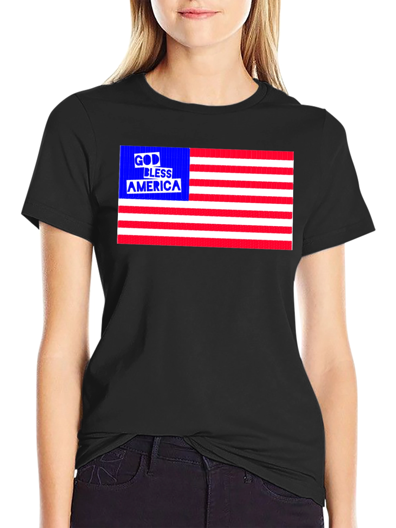 God Bless America Patriotic Graphic Tee