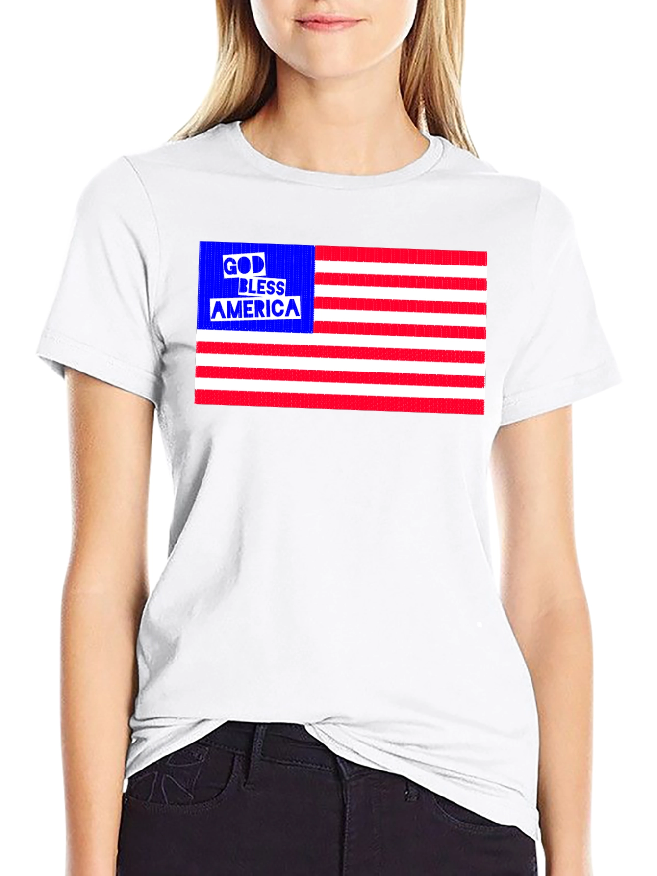 God Bless America Patriotic Graphic Tee