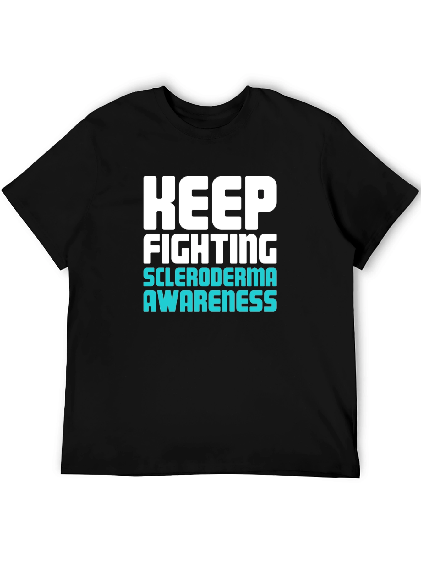 Keep Fighting Scleroderma Awareness Black T-Shirt
