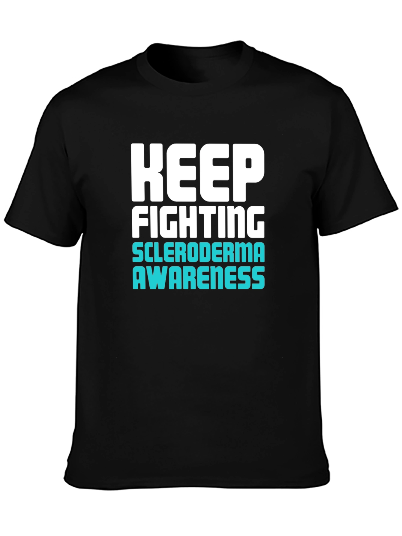 Keep Fighting Scleroderma Awareness Black T-Shirt
