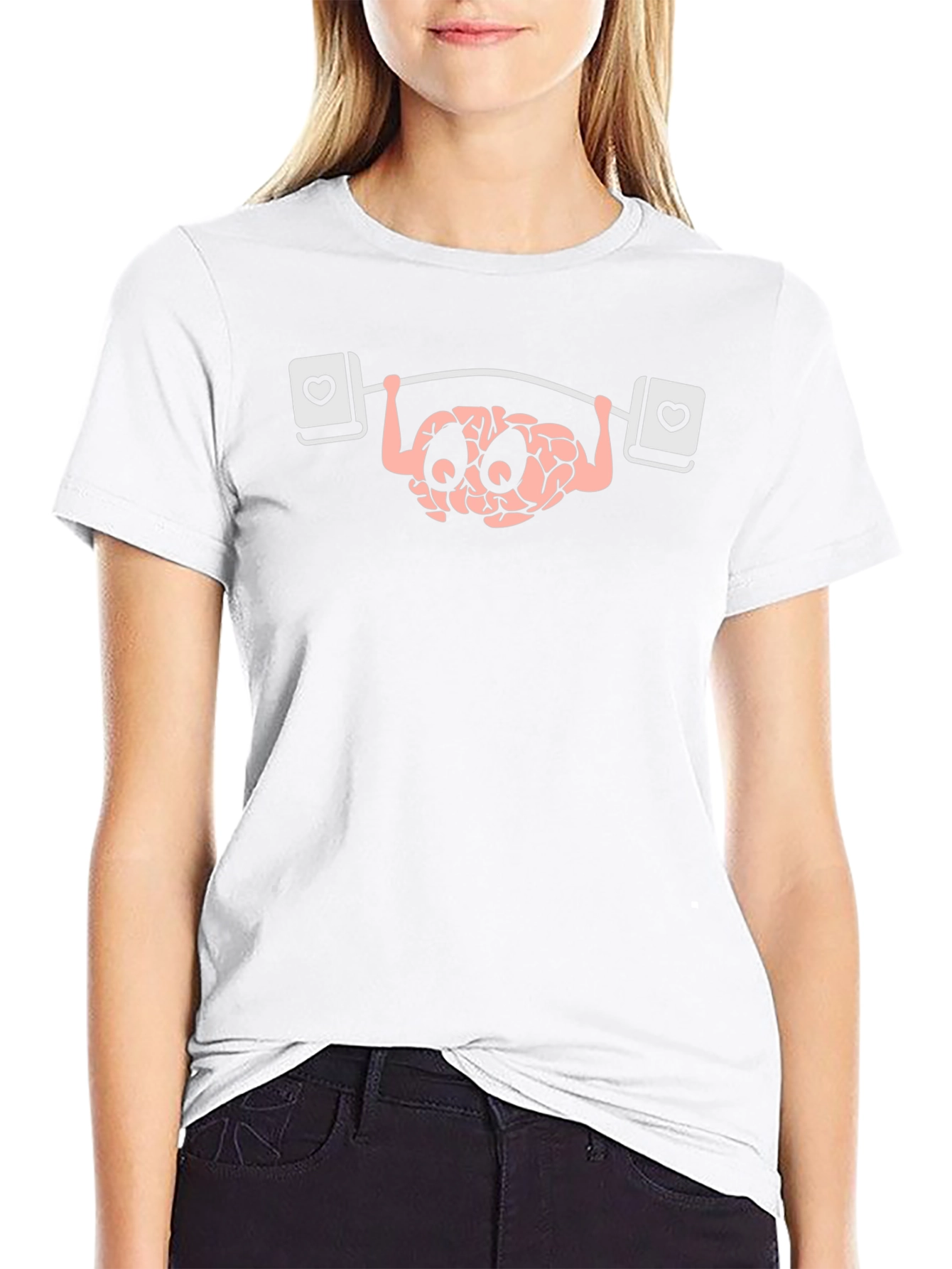 Brain Powerlifting Black Graphic Tee