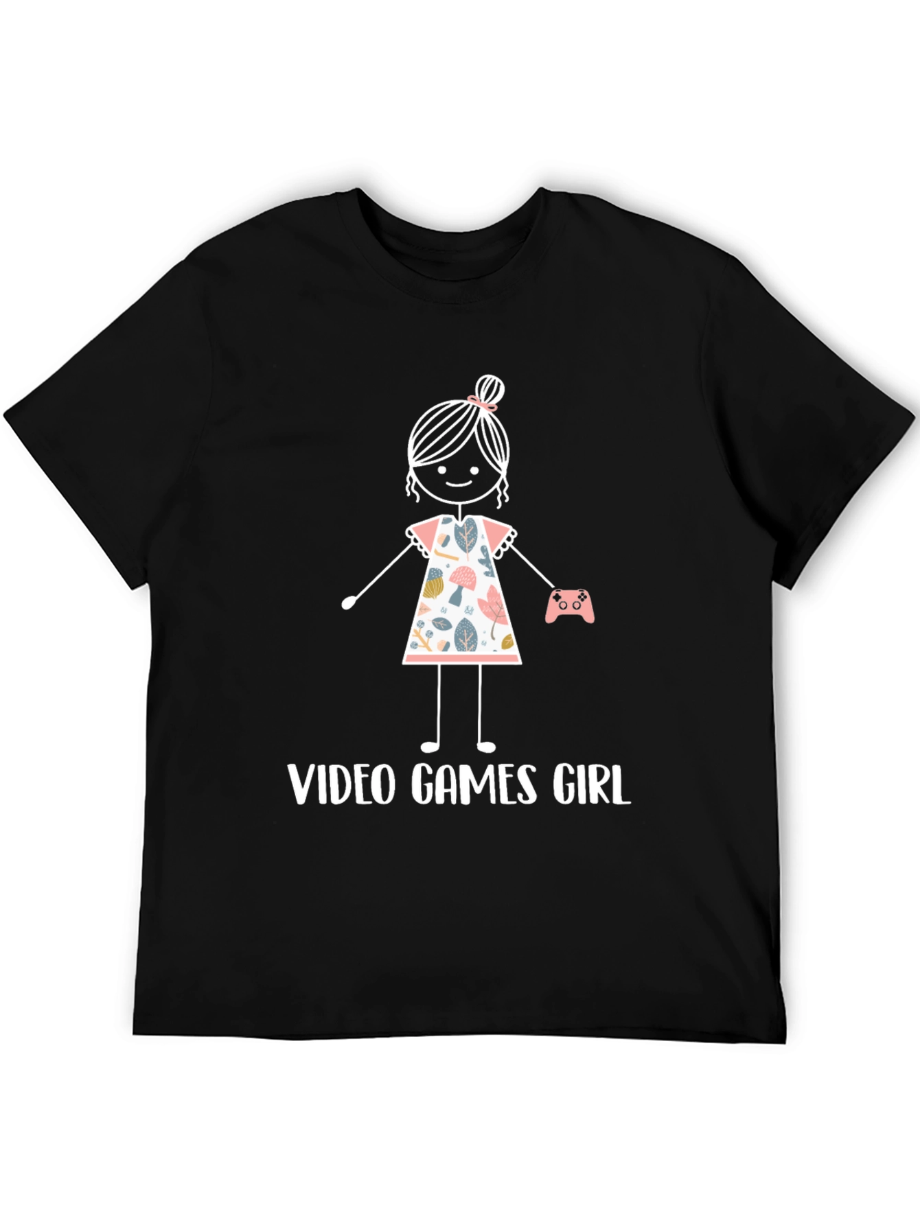 Video Games Girl Graphic Tee - Black Unisex T-Shirt