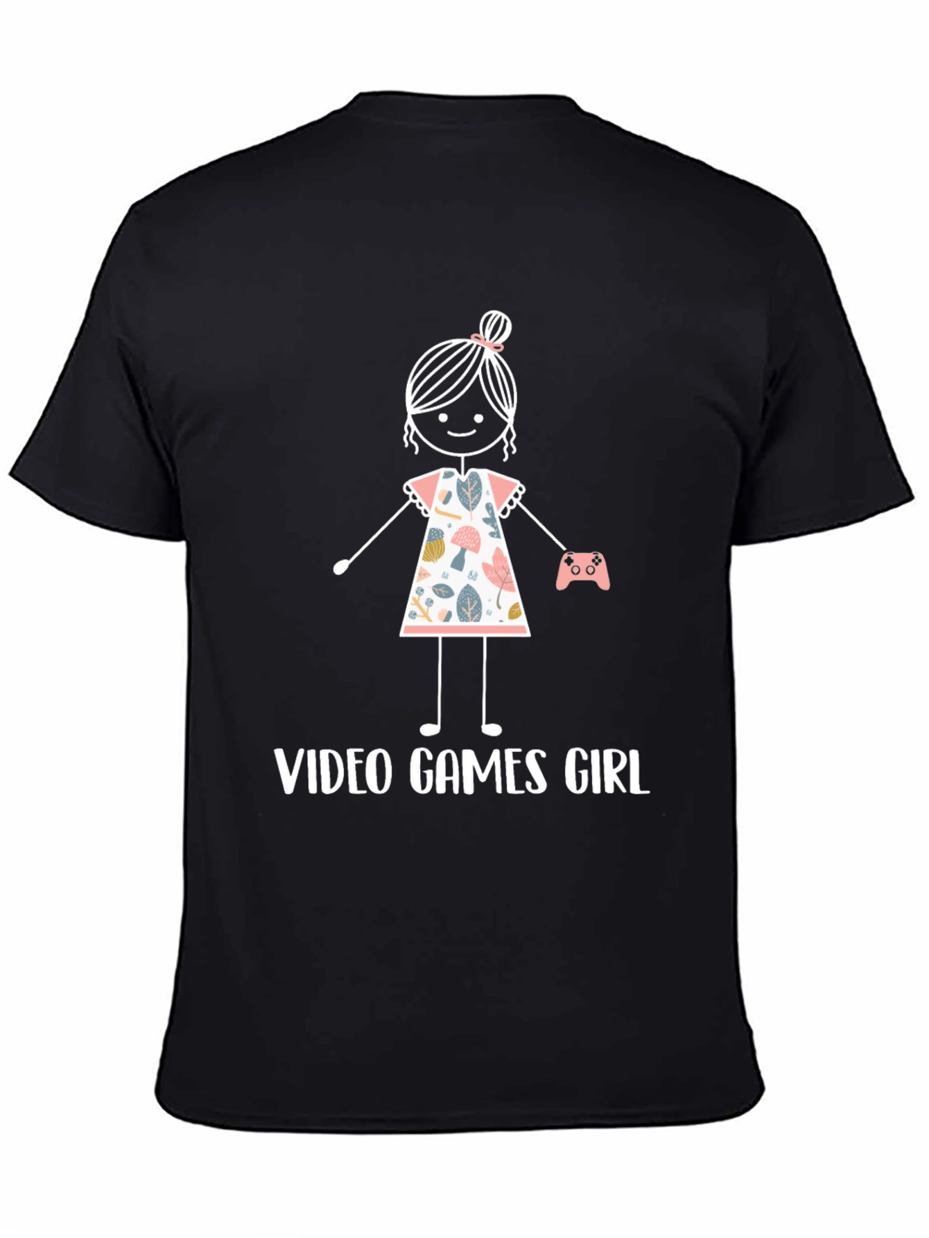 Video Games Girl Graphic Tee - Black Unisex T-Shirt