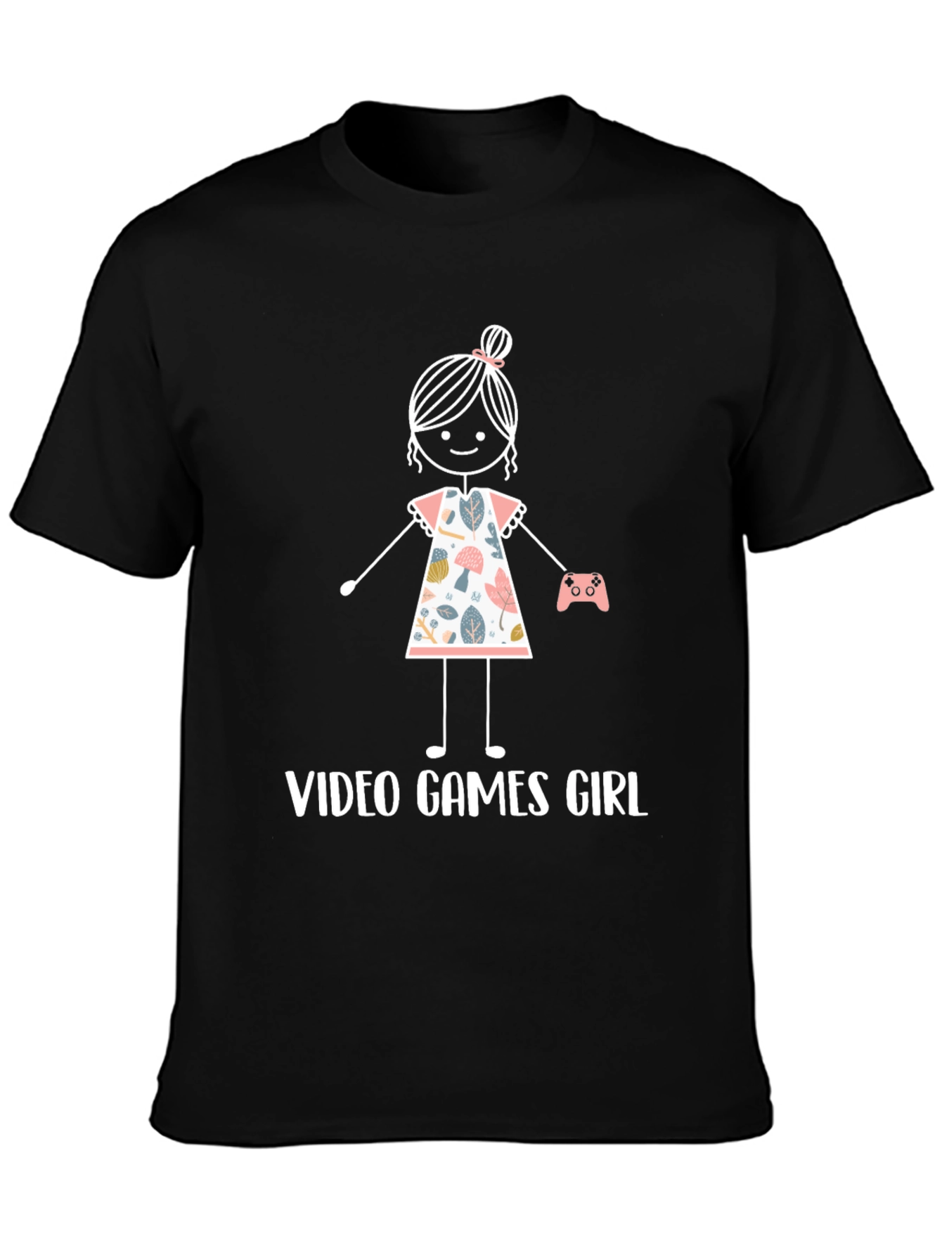 Video Games Girl Graphic Tee - Black Unisex T-Shirt