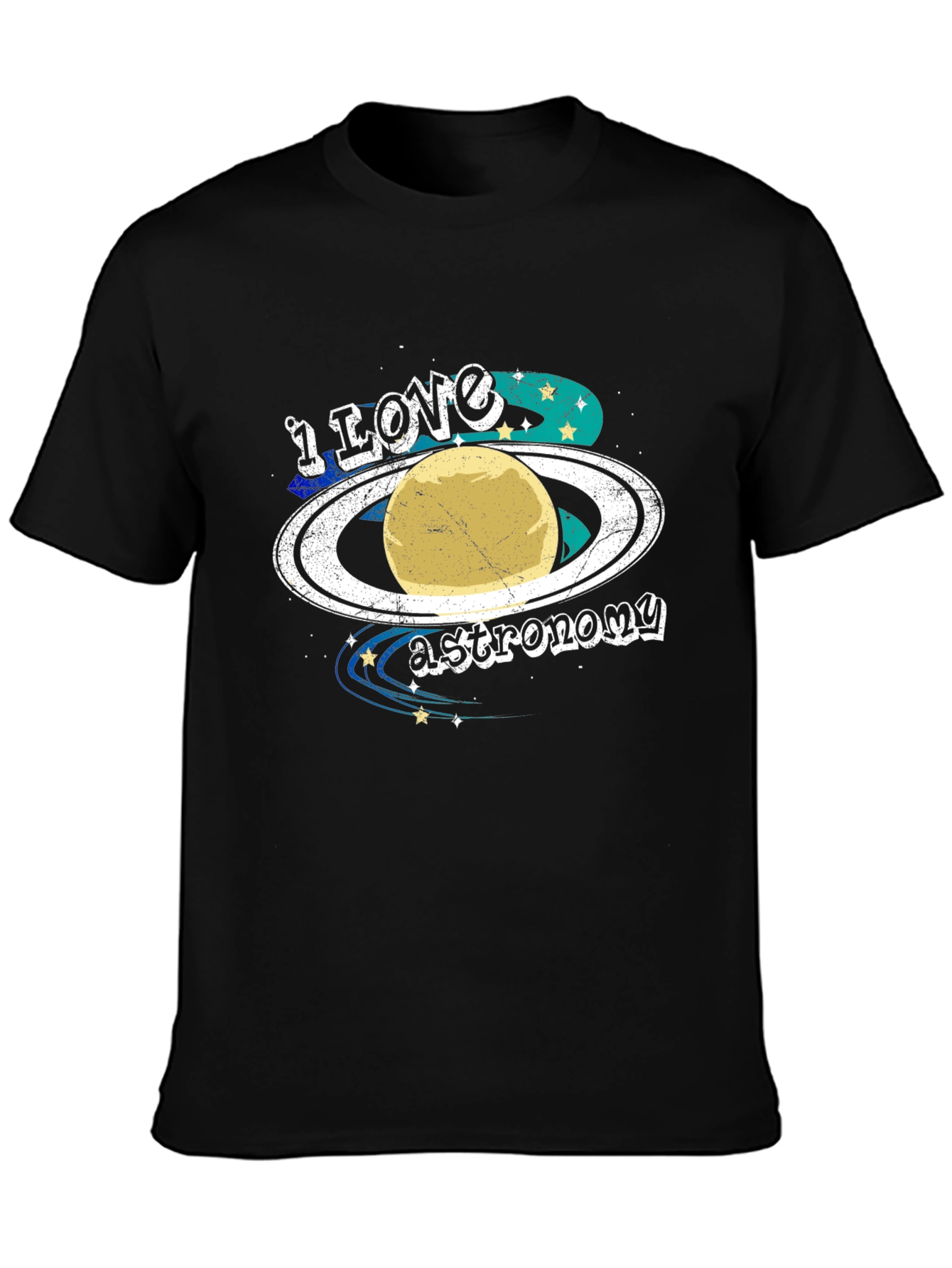 I Love Astronomy T-Shirt - Planet Saturn Graphic Tee