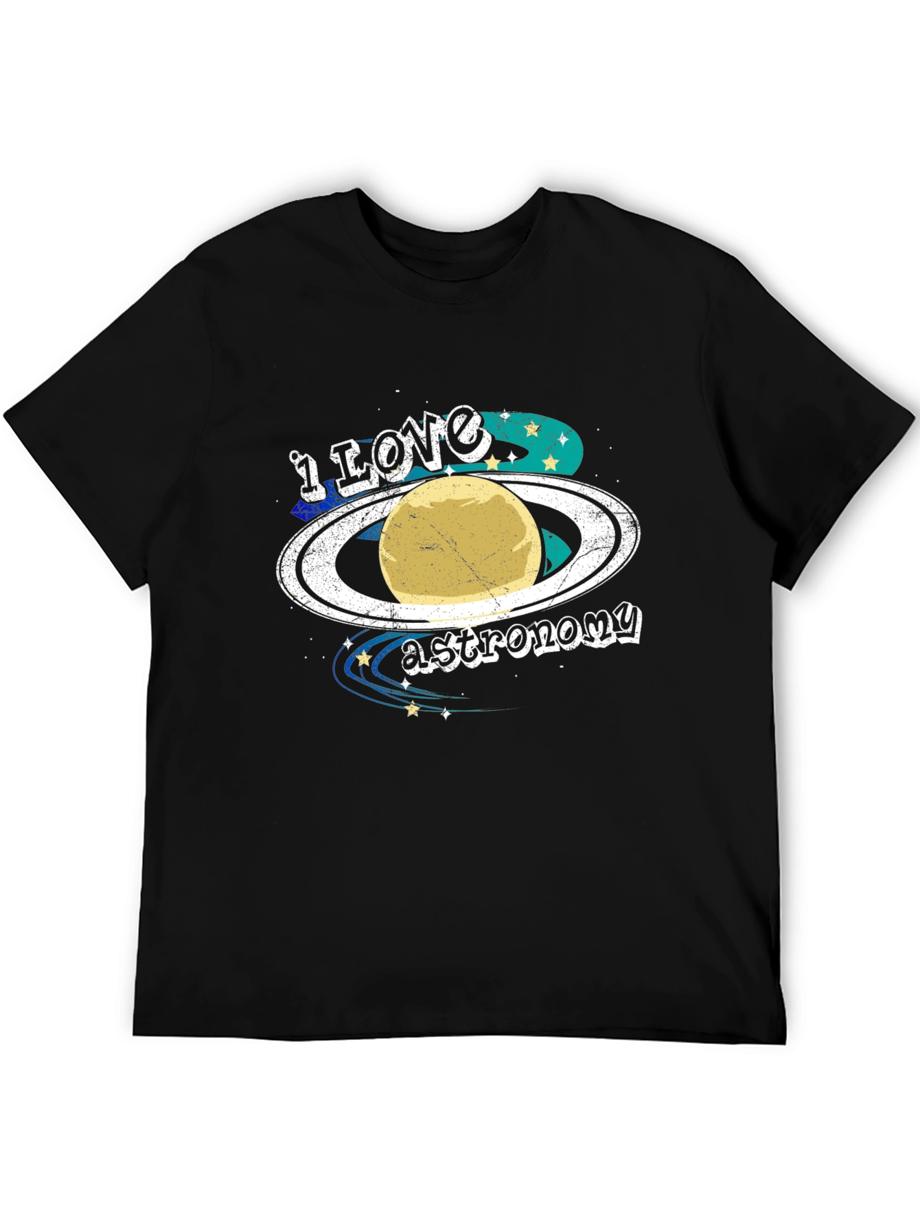 I Love Astronomy T-Shirt - Planet Saturn Graphic Tee