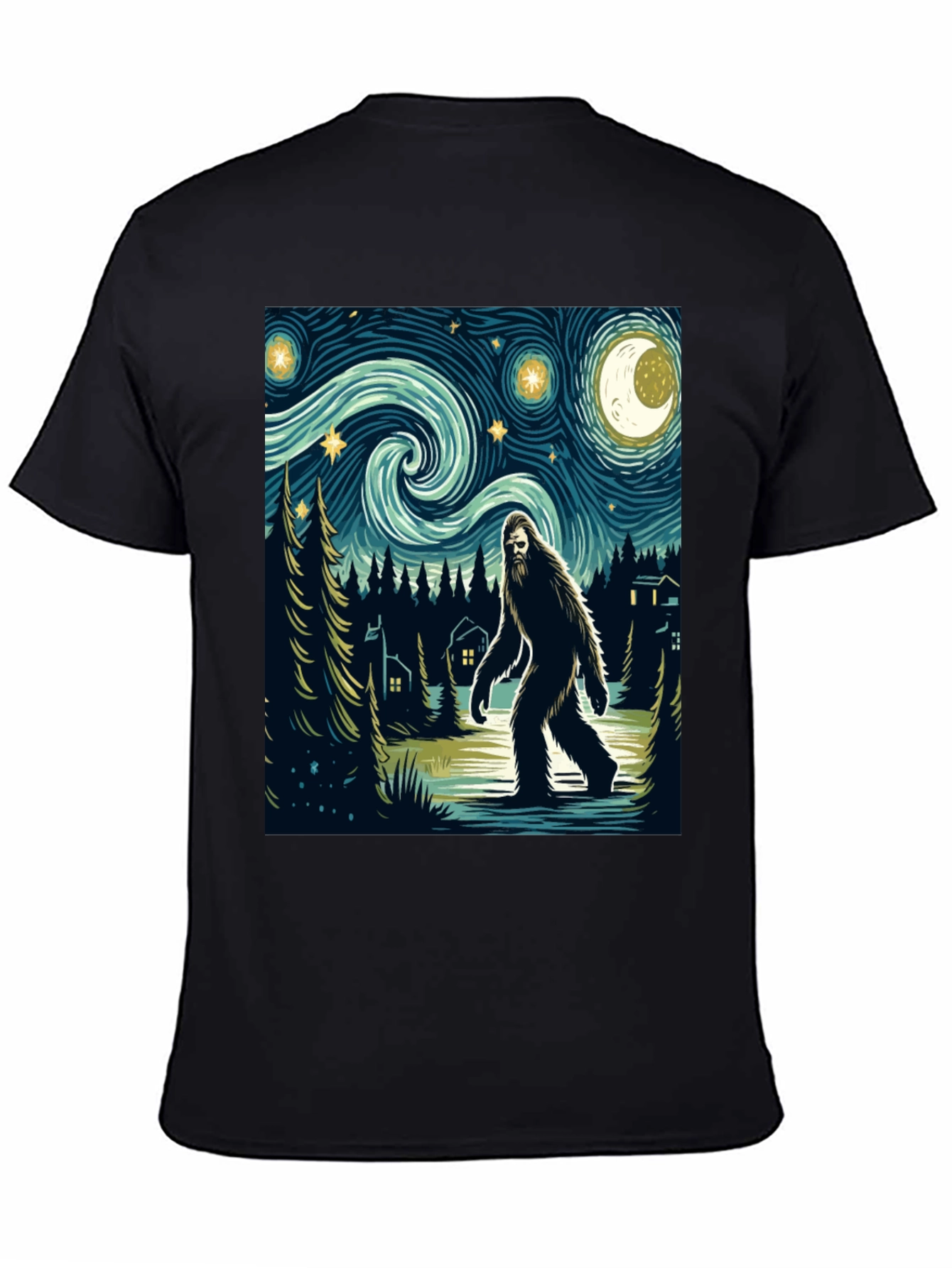 Sasquatch Starry Night T-Shirt