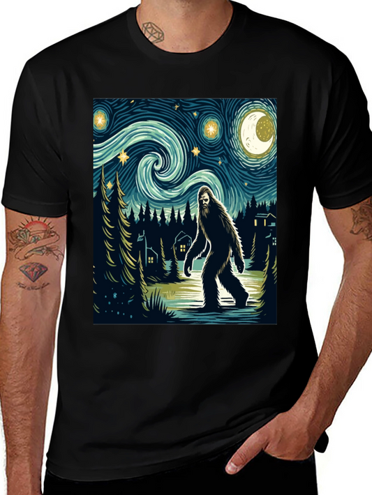 Sasquatch Starry Night T-Shirt