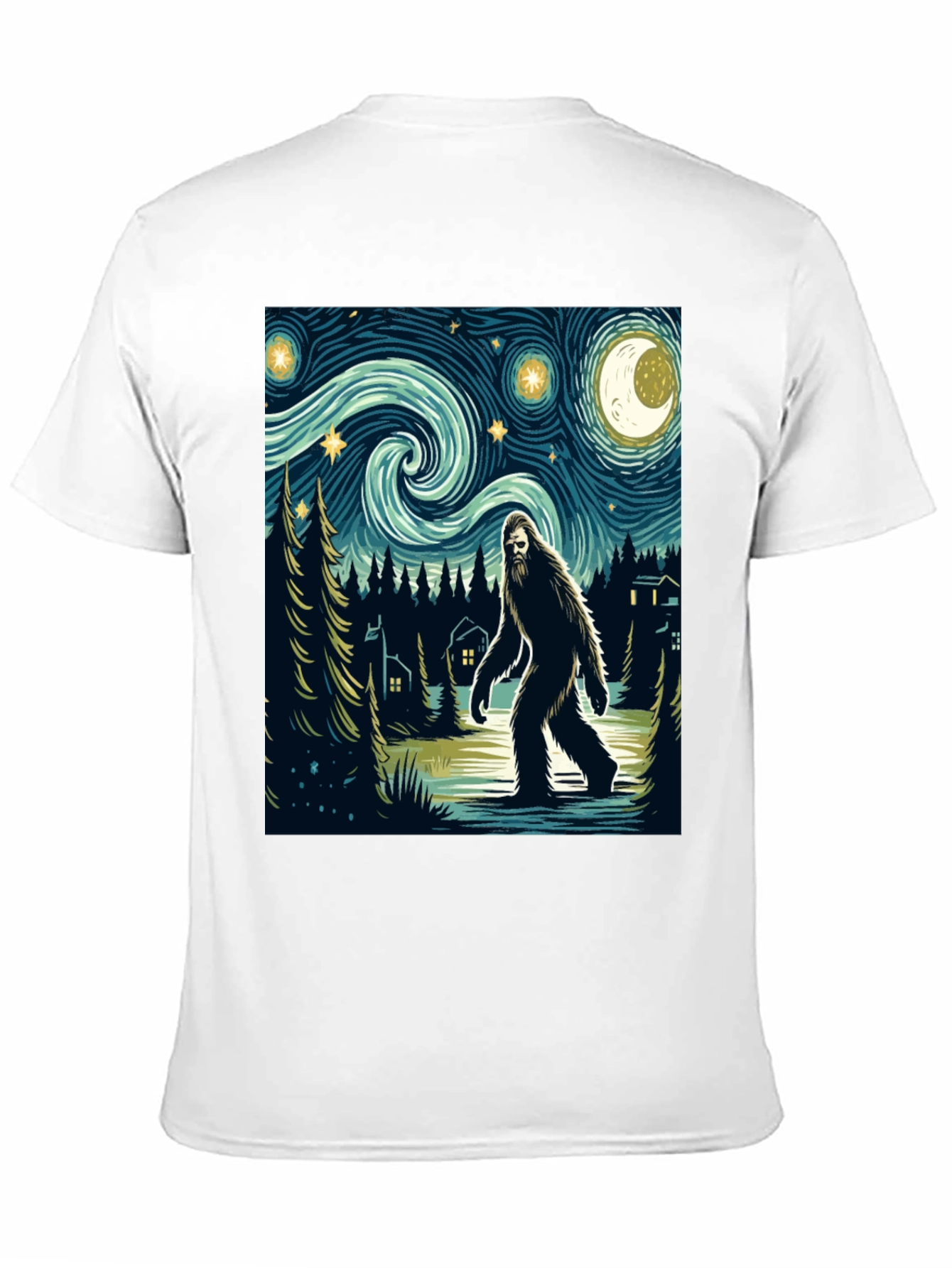 Sasquatch Starry Night T-Shirt