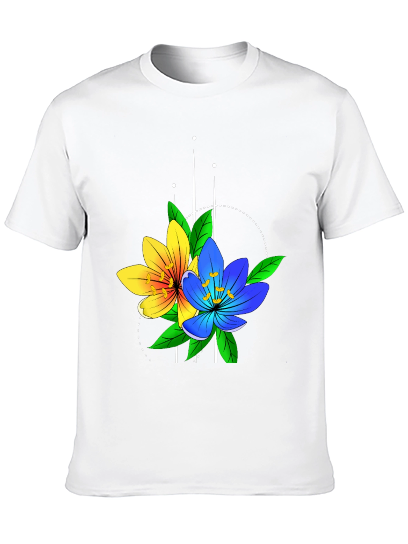 Floral Graphic Tee - Stylish Mens Black T-Shirt