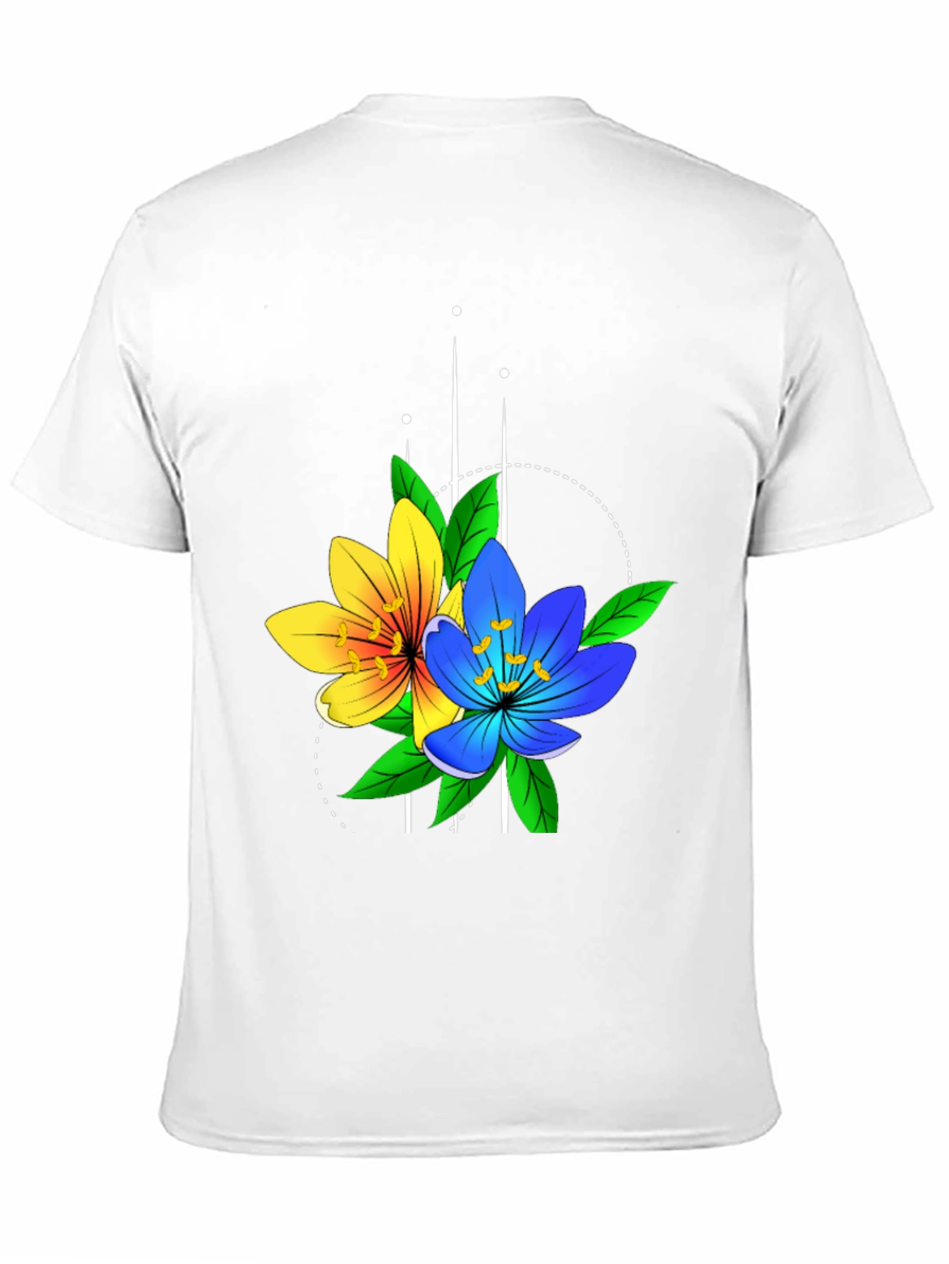 Floral Graphic Tee - Stylish Mens Black T-Shirt