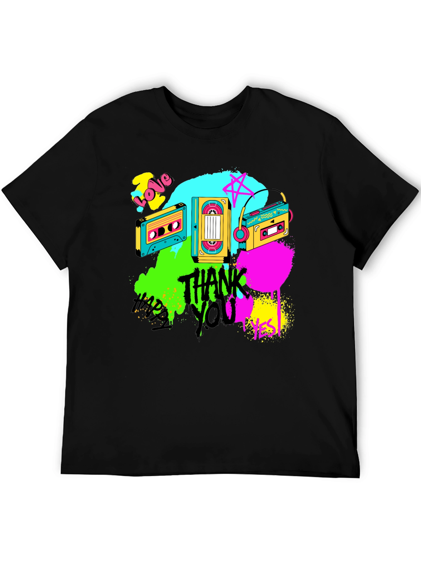 Retro Cassette Graphic T-Shirt - 80s Vibe