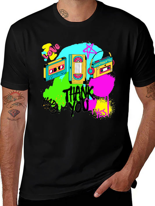 Retro Cassette Graphic T-Shirt - 80s Vibe