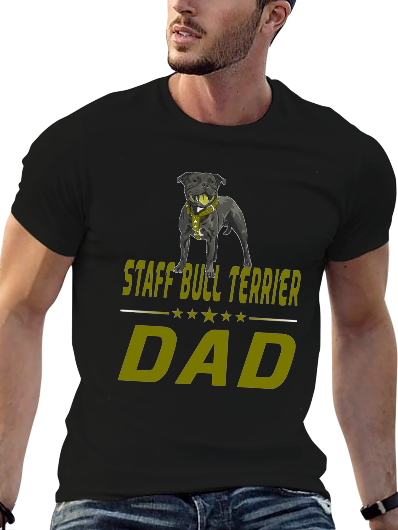 Staff Bull Terrier Dad T-Shirt