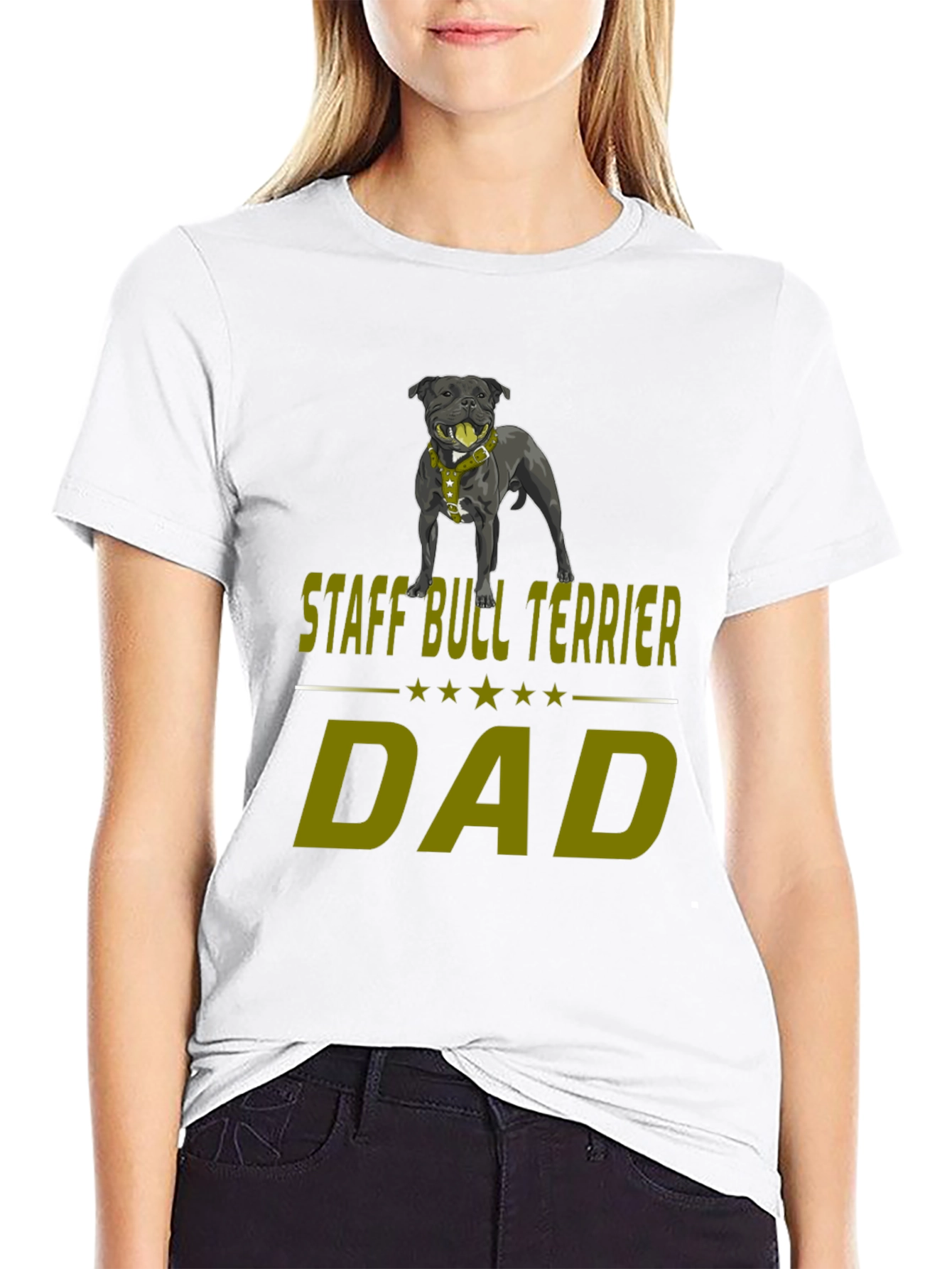 Staff Bull Terrier Dad T-Shirt