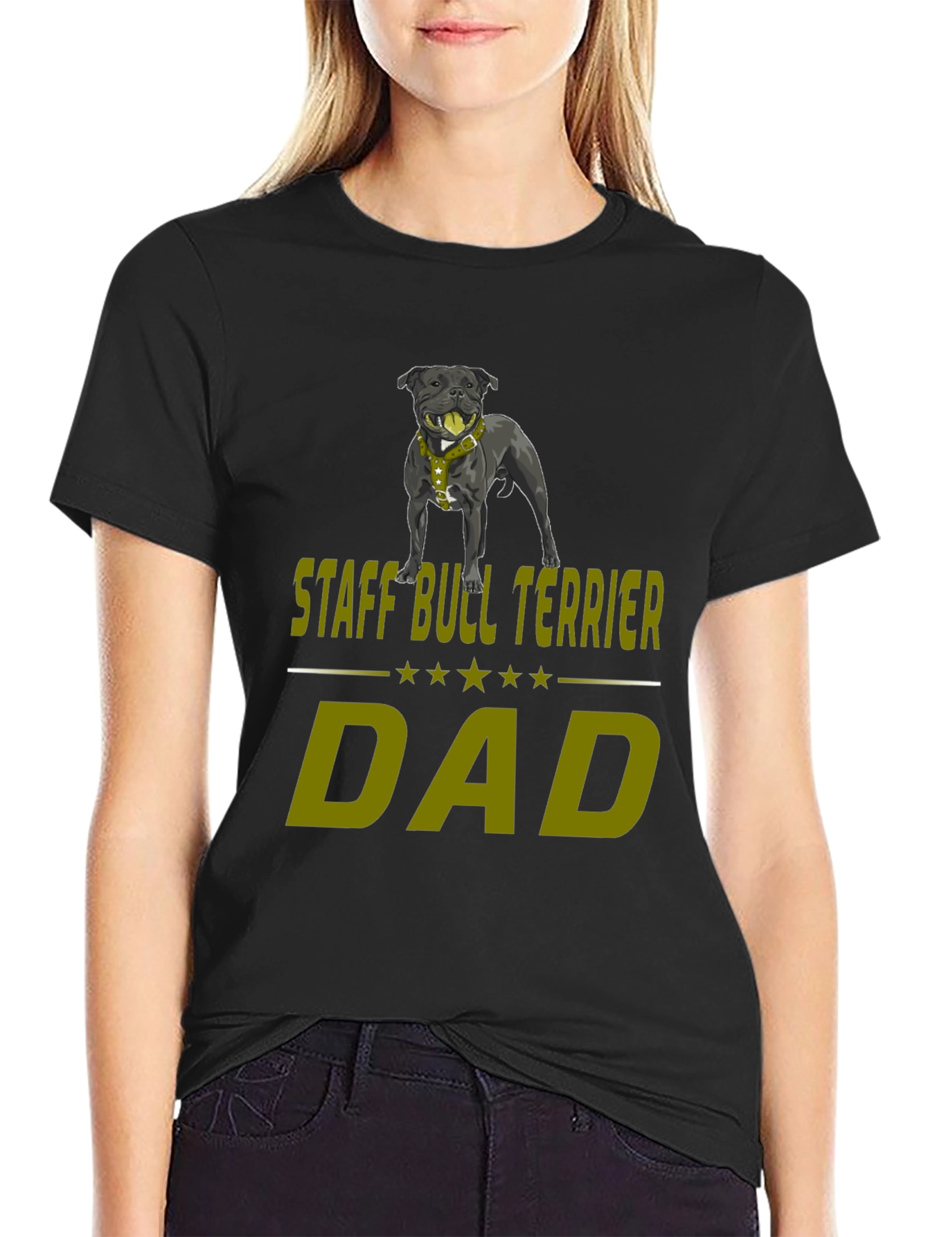 Staff Bull Terrier Dad T-Shirt