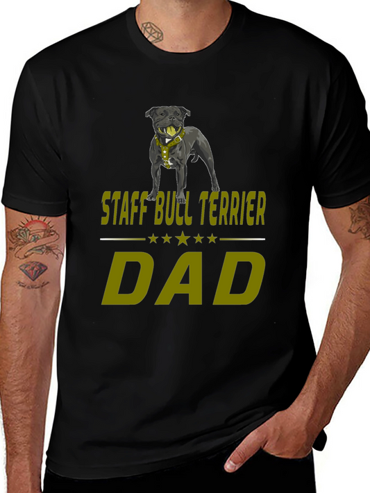 Staff Bull Terrier Dad T-Shirt