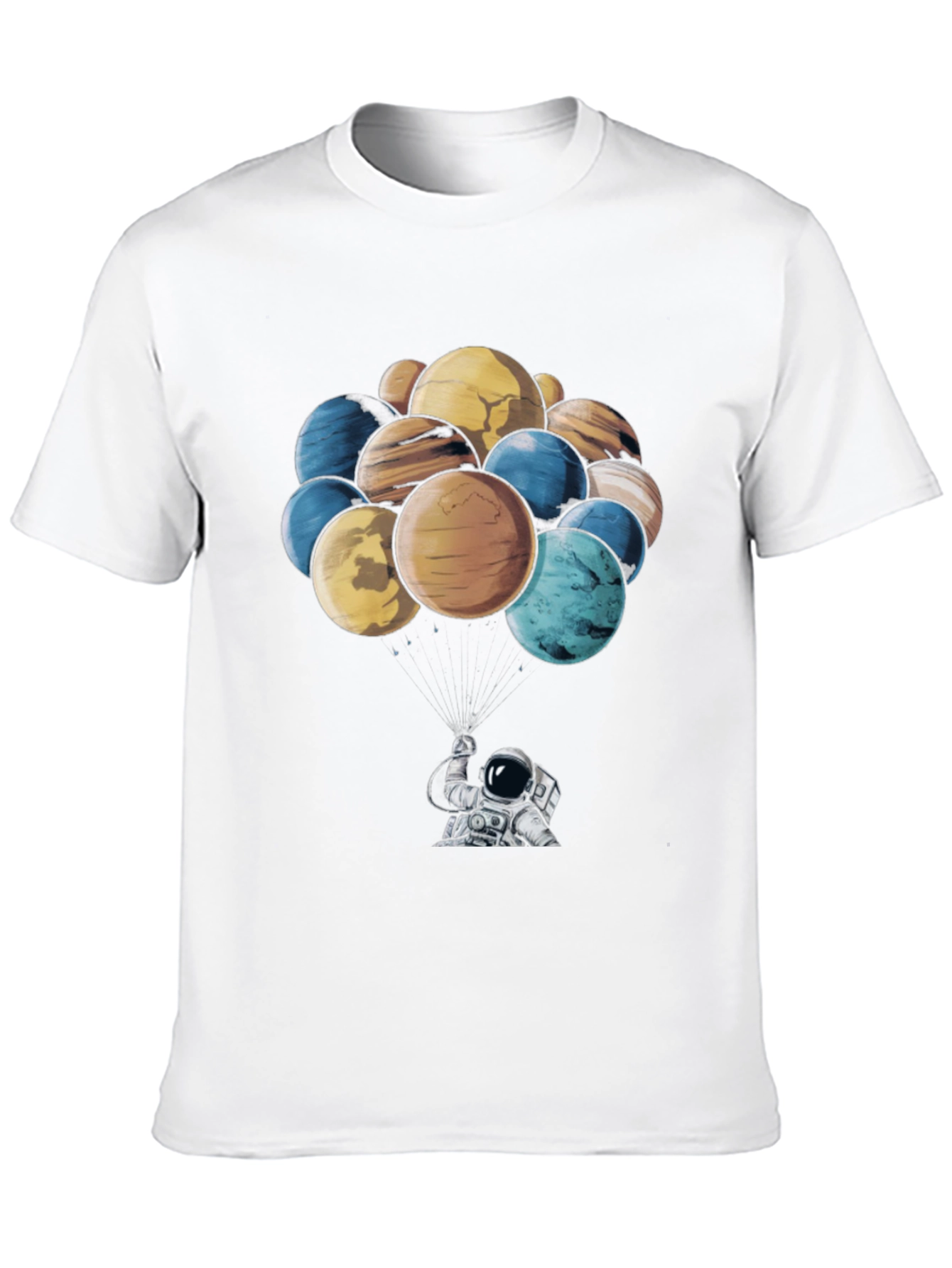 Astronaut & Planet Balloon Graphic T-Shirt