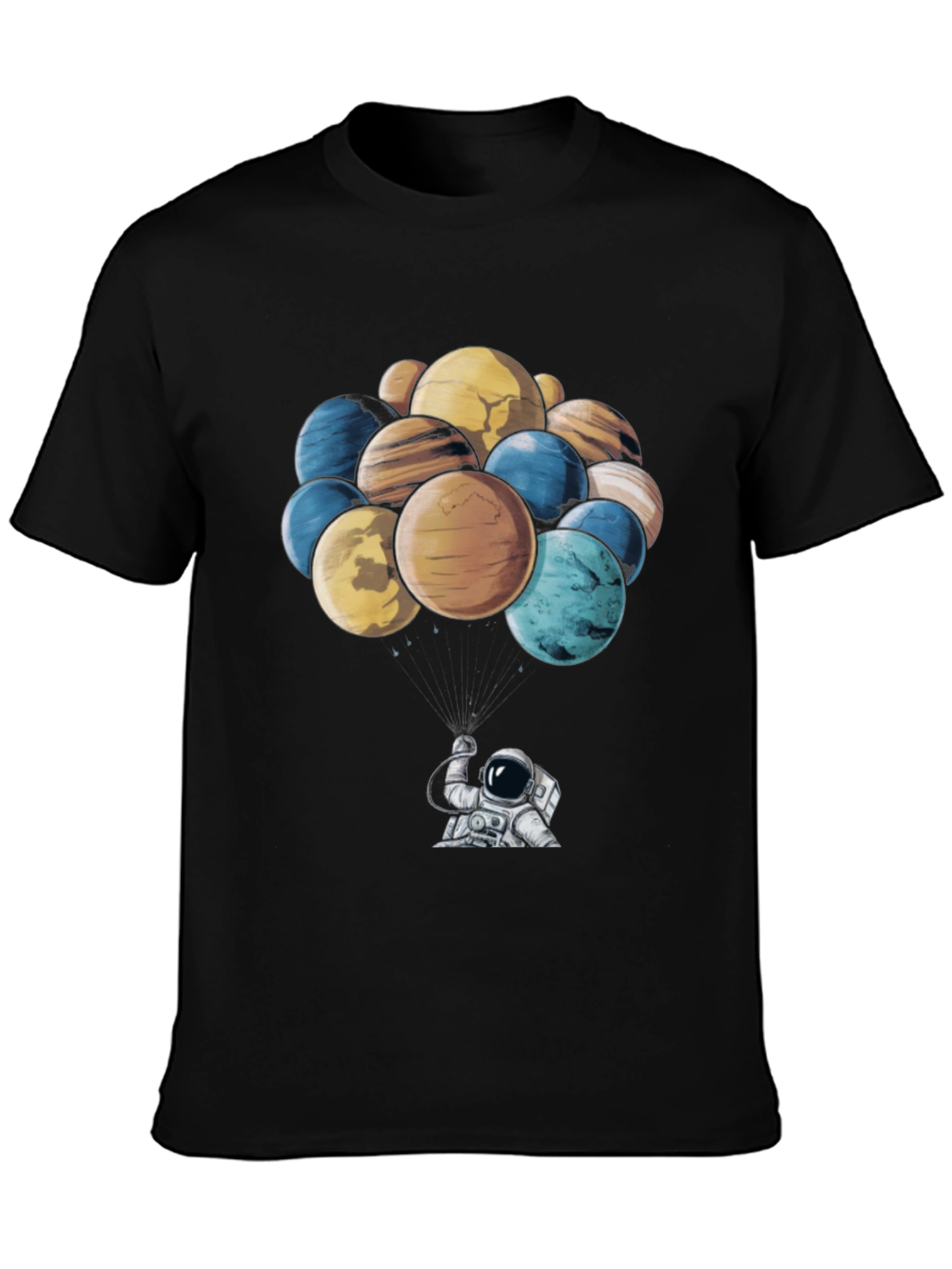 Astronaut & Planet Balloon Graphic T-Shirt