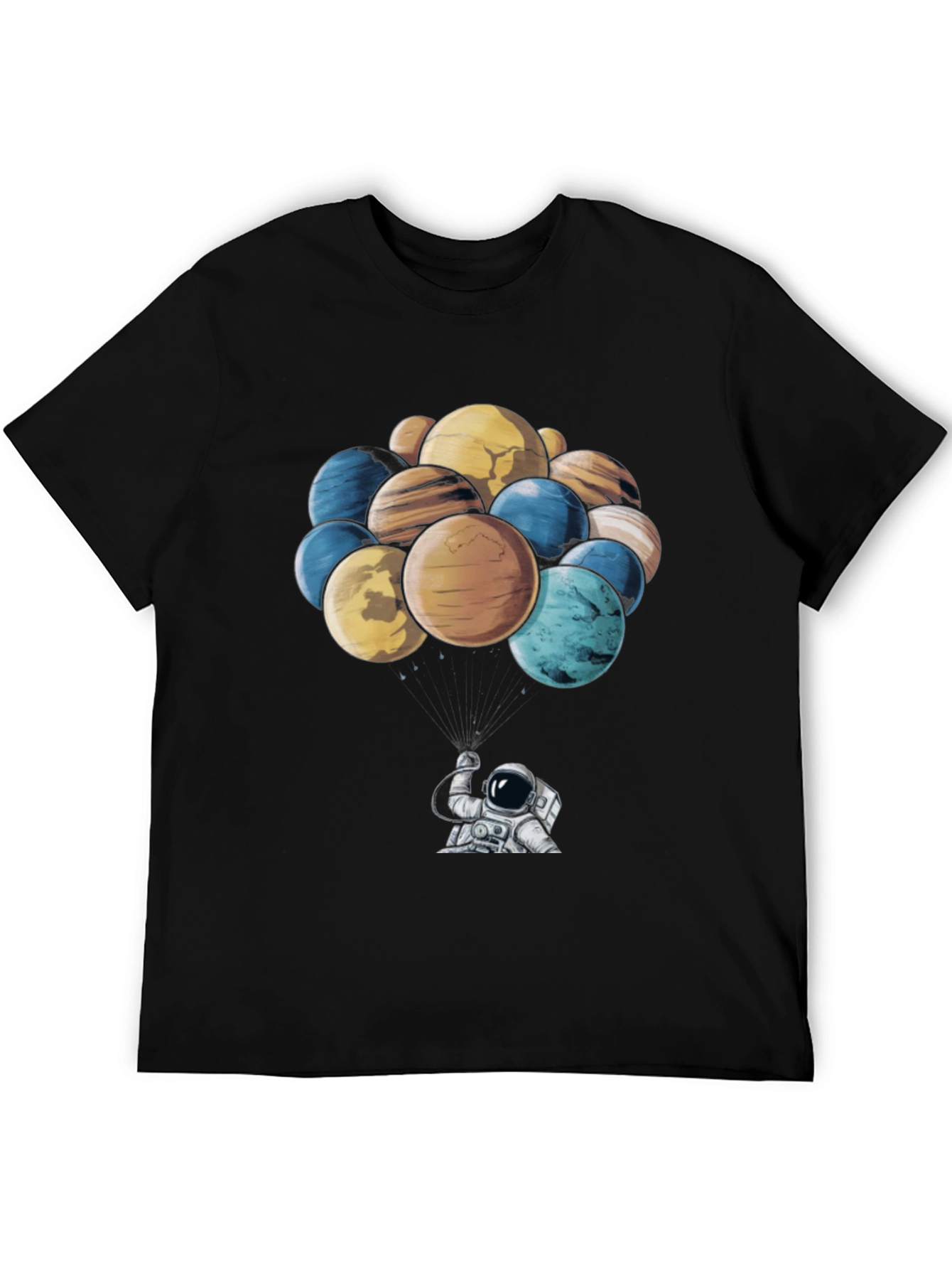 Astronaut & Planet Balloon Graphic T-Shirt