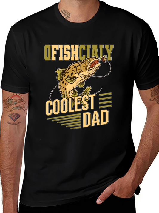 Ofishcially Coolest Dad T-Shirt - Fishing Tee