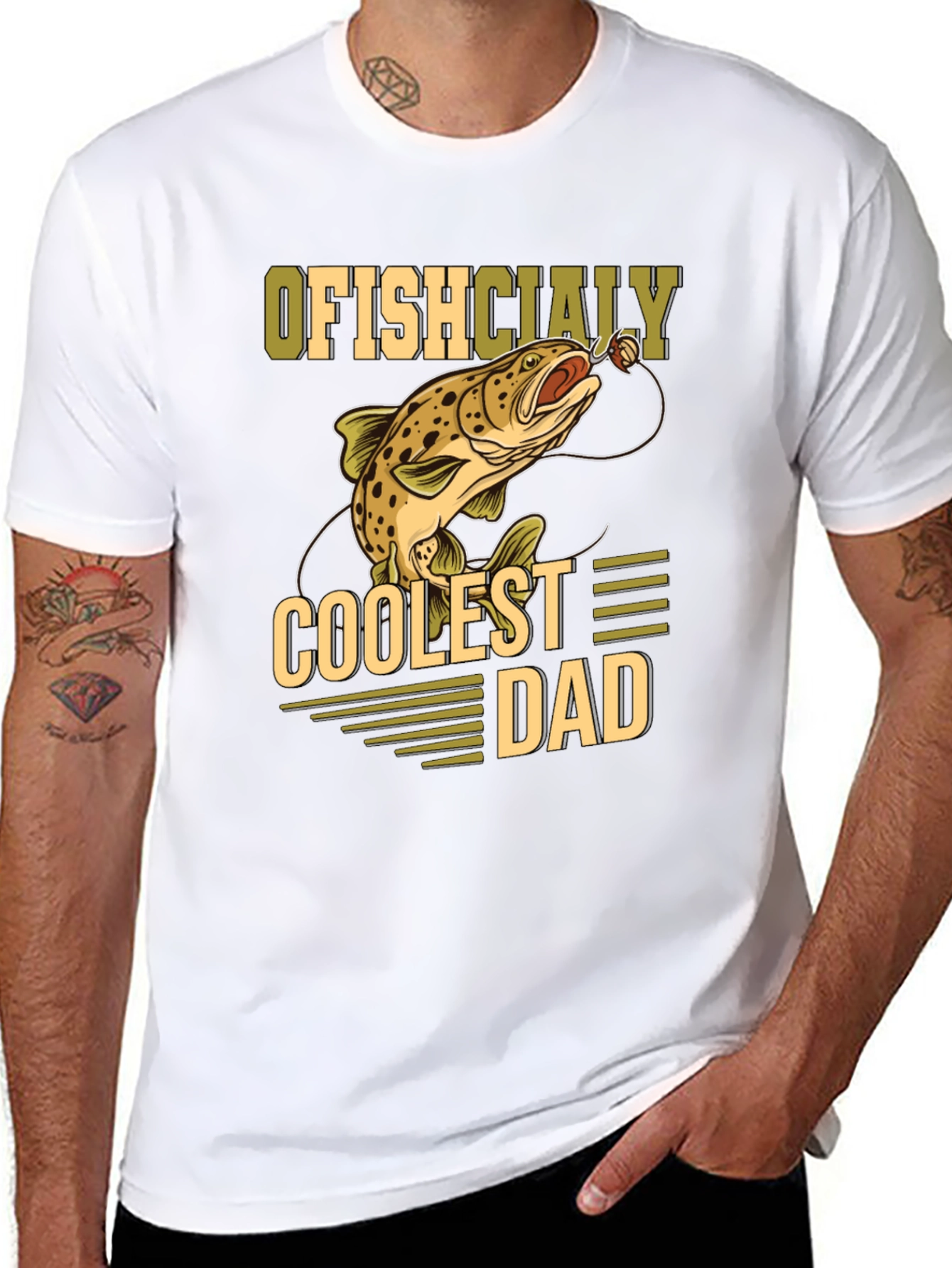 Ofishcially Coolest Dad T-Shirt - Fishing Tee