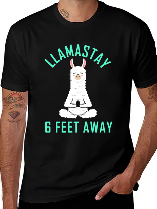 Llamastay 6 Feet Away Graphic Tee