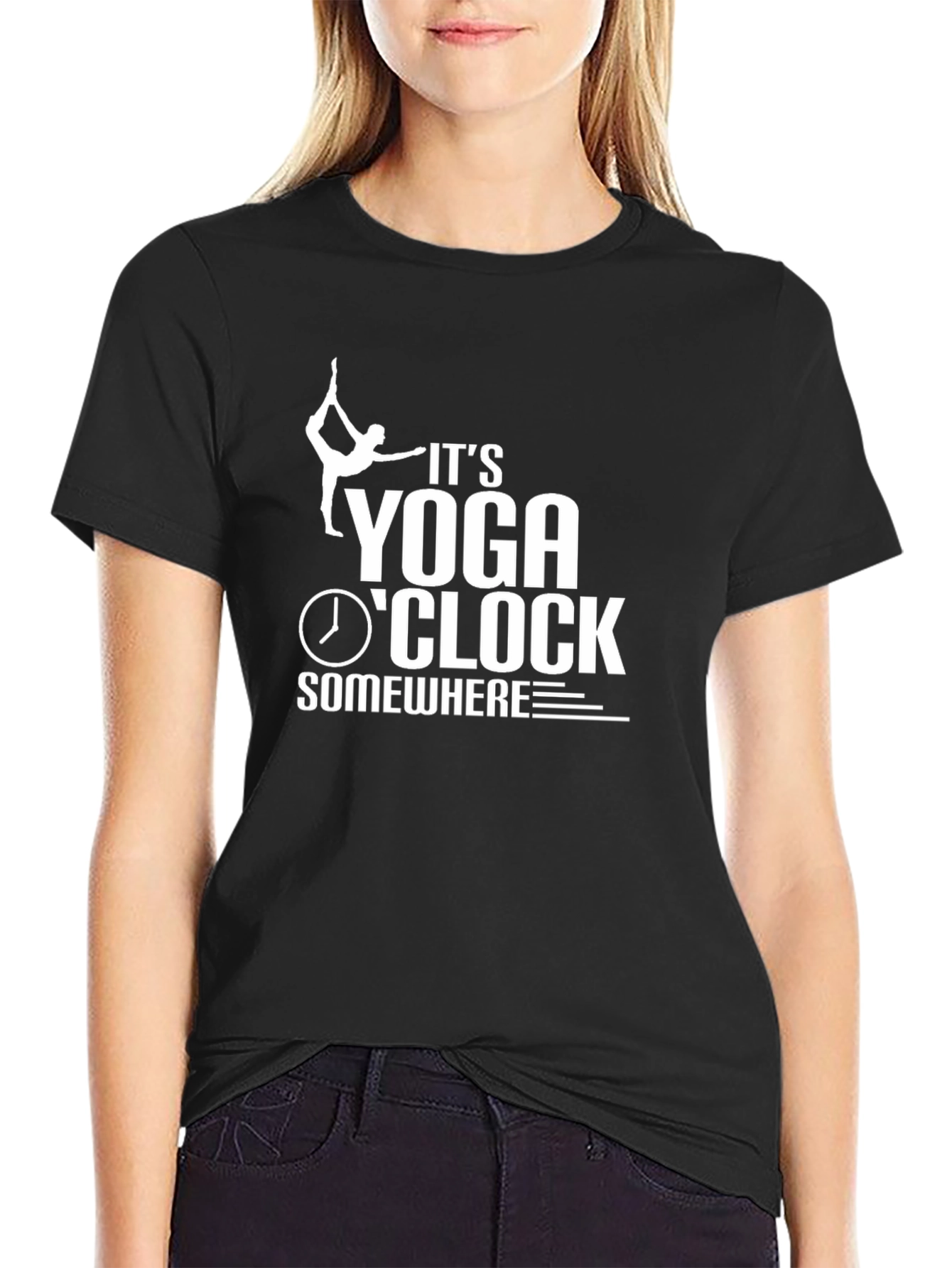 Yoga OClock T-Shirt - Black