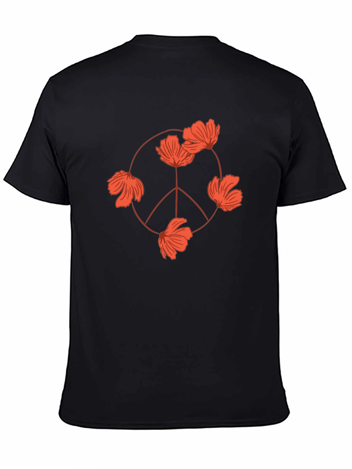 Floral Peace Sign T-Shirt - Modern Graphic Tee